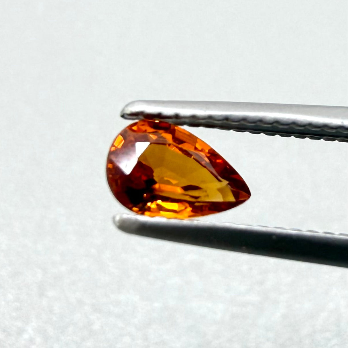 Fiery Orange Spessartine Pear 0.4 Ct