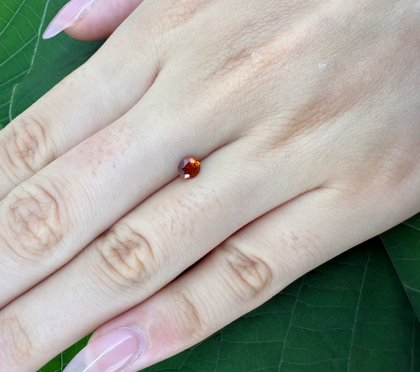Fiery Orange Spessartine Oval 0.58 Ct