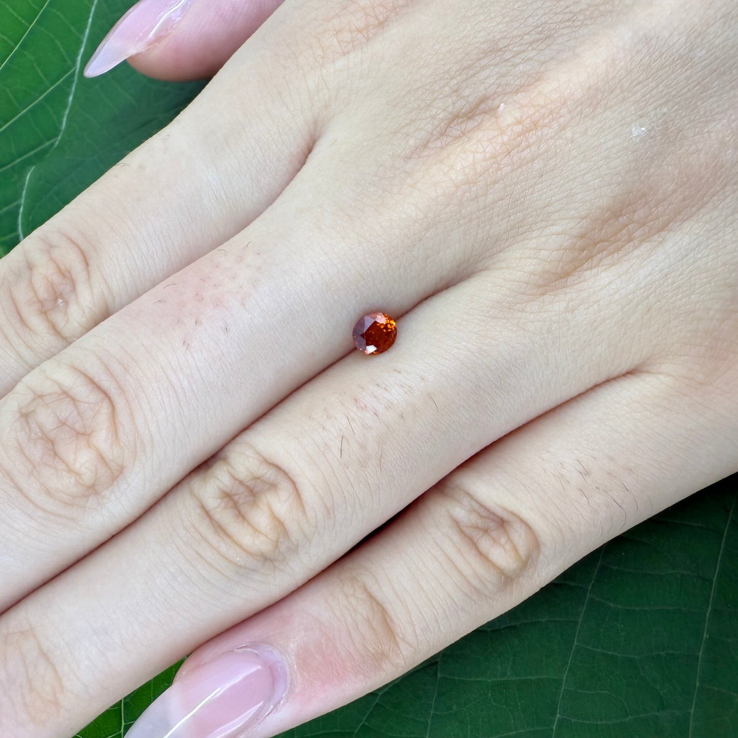 Loose Fiery Orange Spessartine gemstone, oval cut