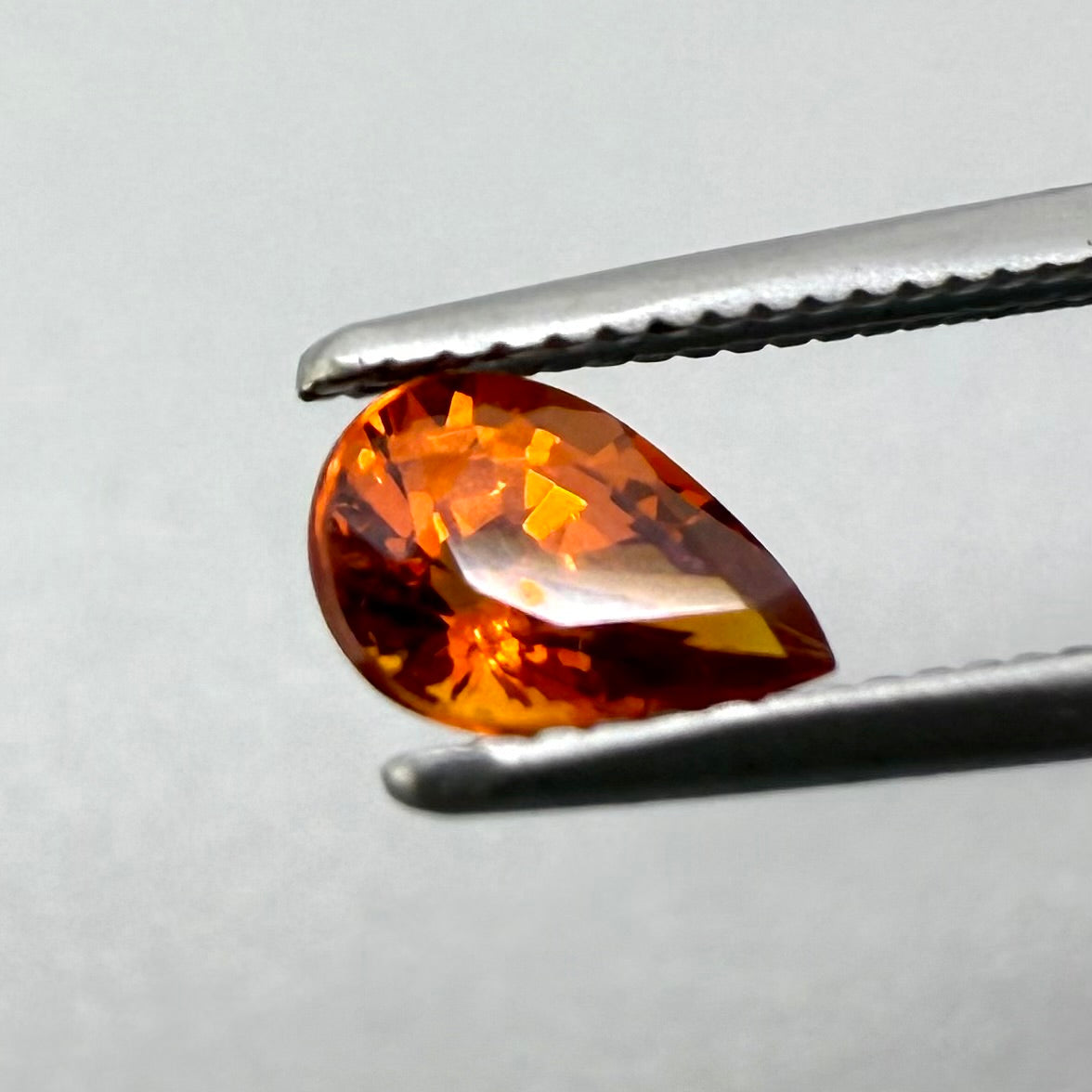 Fiery Orange Spessartine Pear 0.47 Ct
