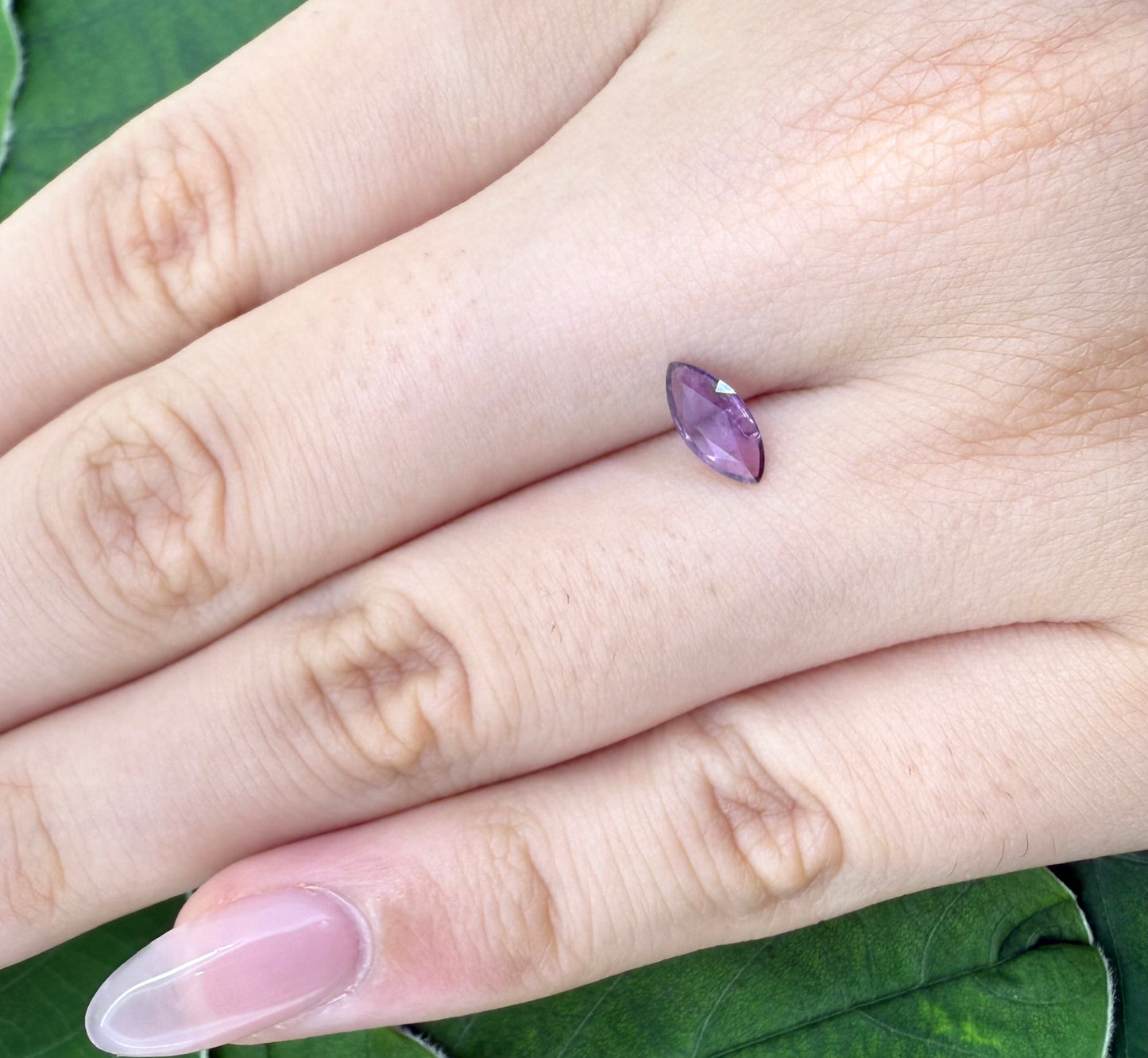 Pink-Purple Sapphire Marquise 0.4 Ct