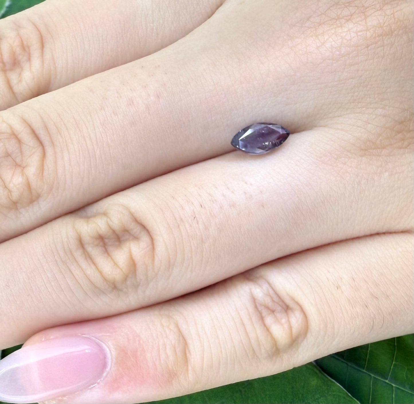 Grey-Purplish Sapphire Marquise 0.77 Ct
