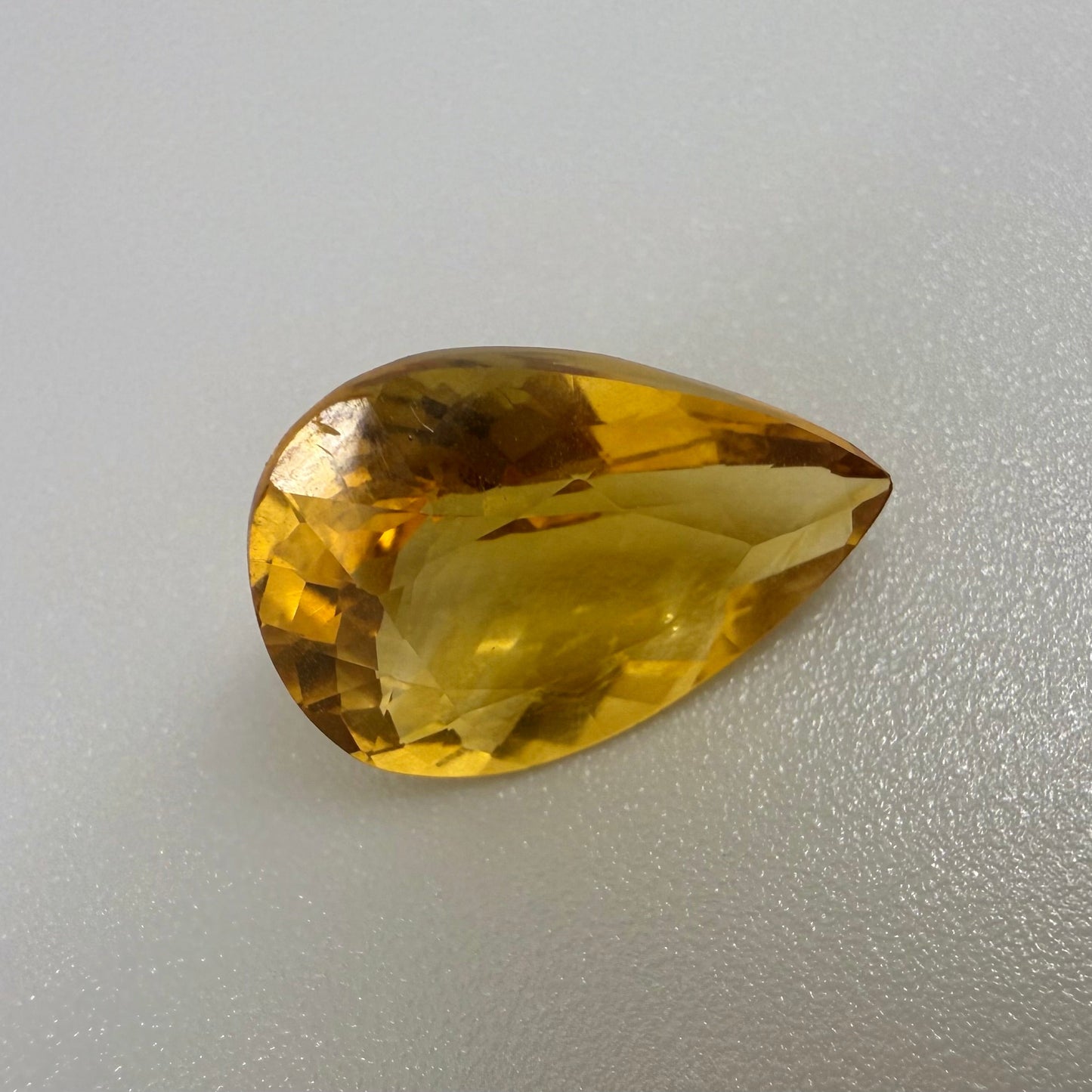 Madeira Citrine Pear 4.43 Ct