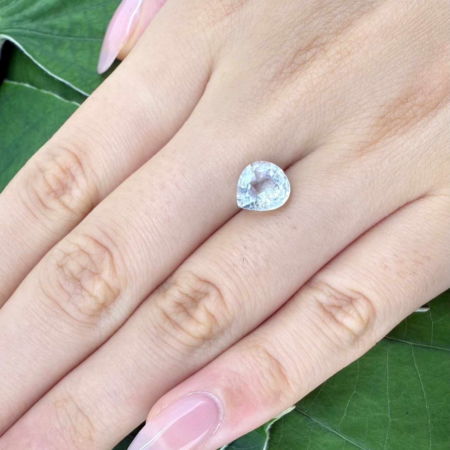 Natural turquoise Aquamarine gemstone, pear cut