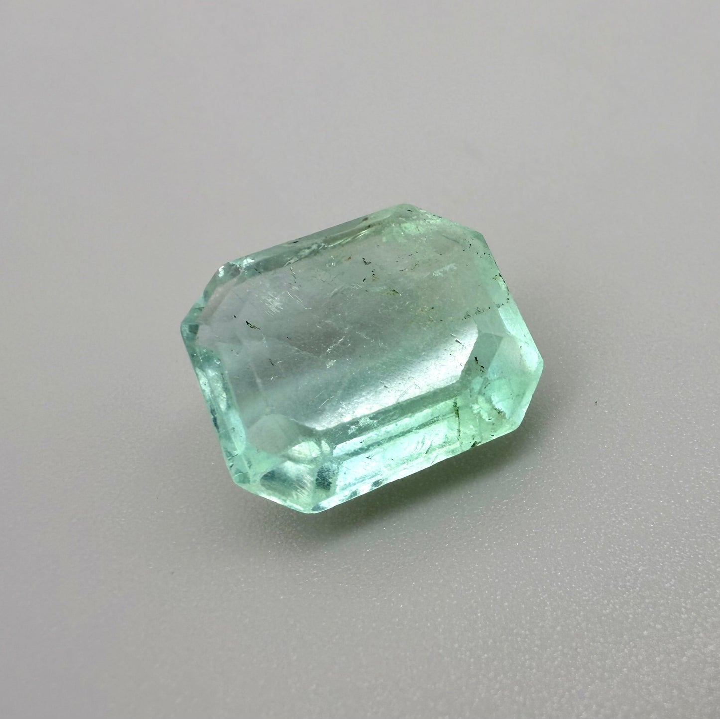 Pastel Turquoise Fluorite Emerald cut 17.9 Ct
