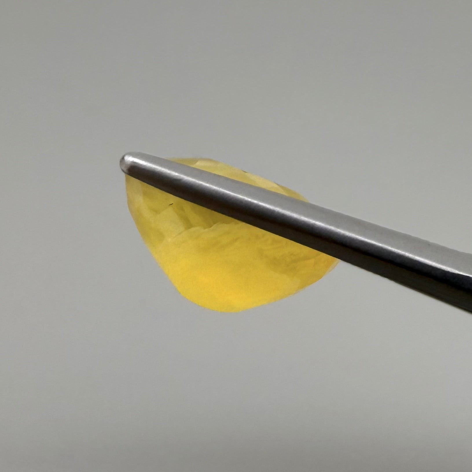 Natural Yellow Fire Opal gemstone, oval cut