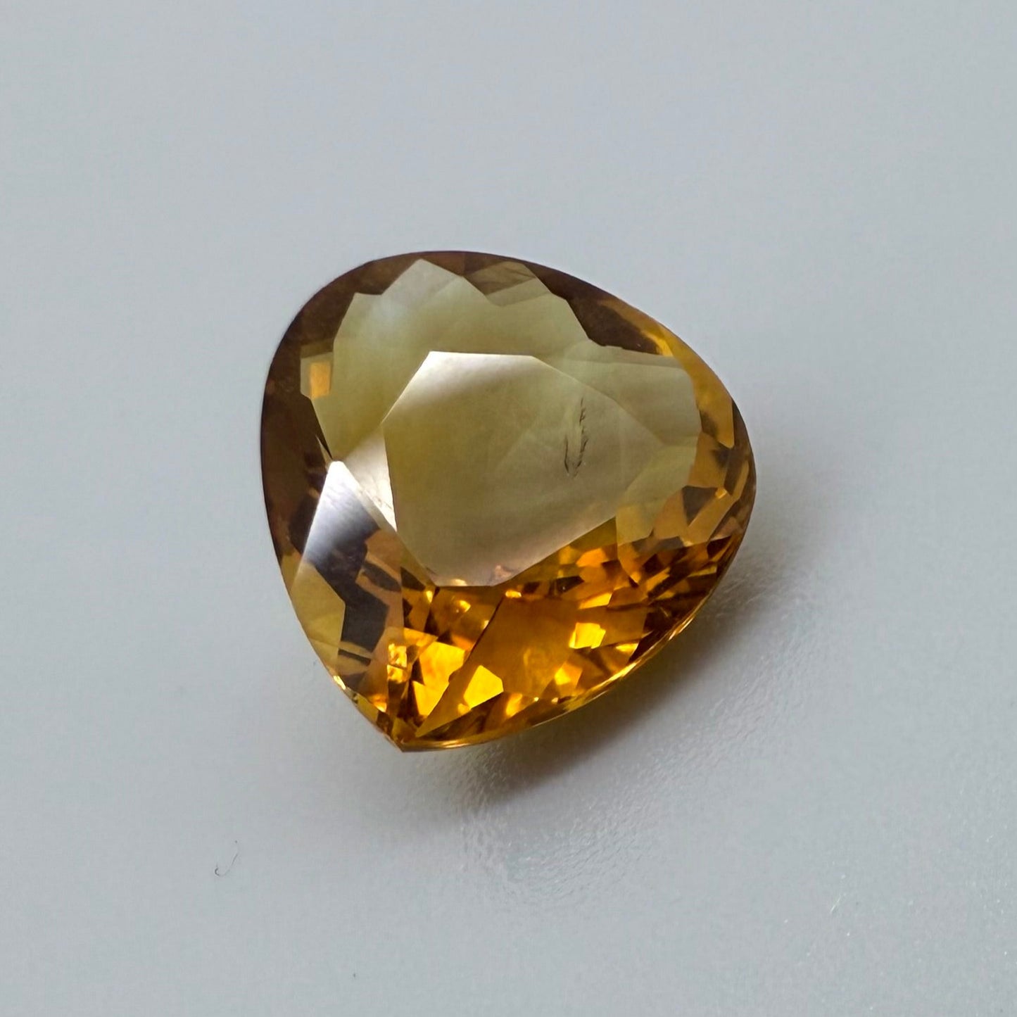 Natural Madeira Citrine gemstone, pear shape