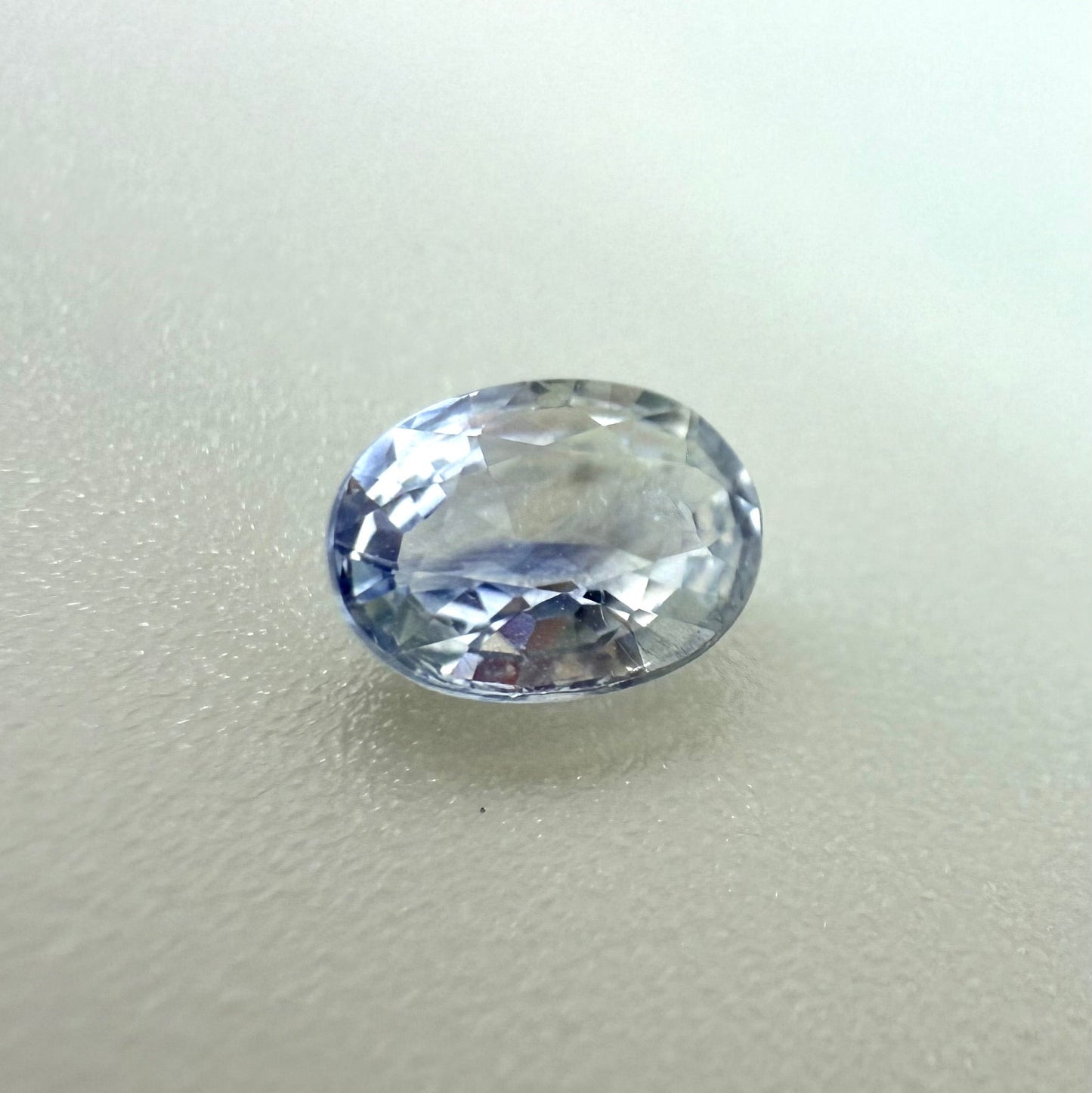 Bi-Color (White Blue) Sapphire Oval 1.12 Ct