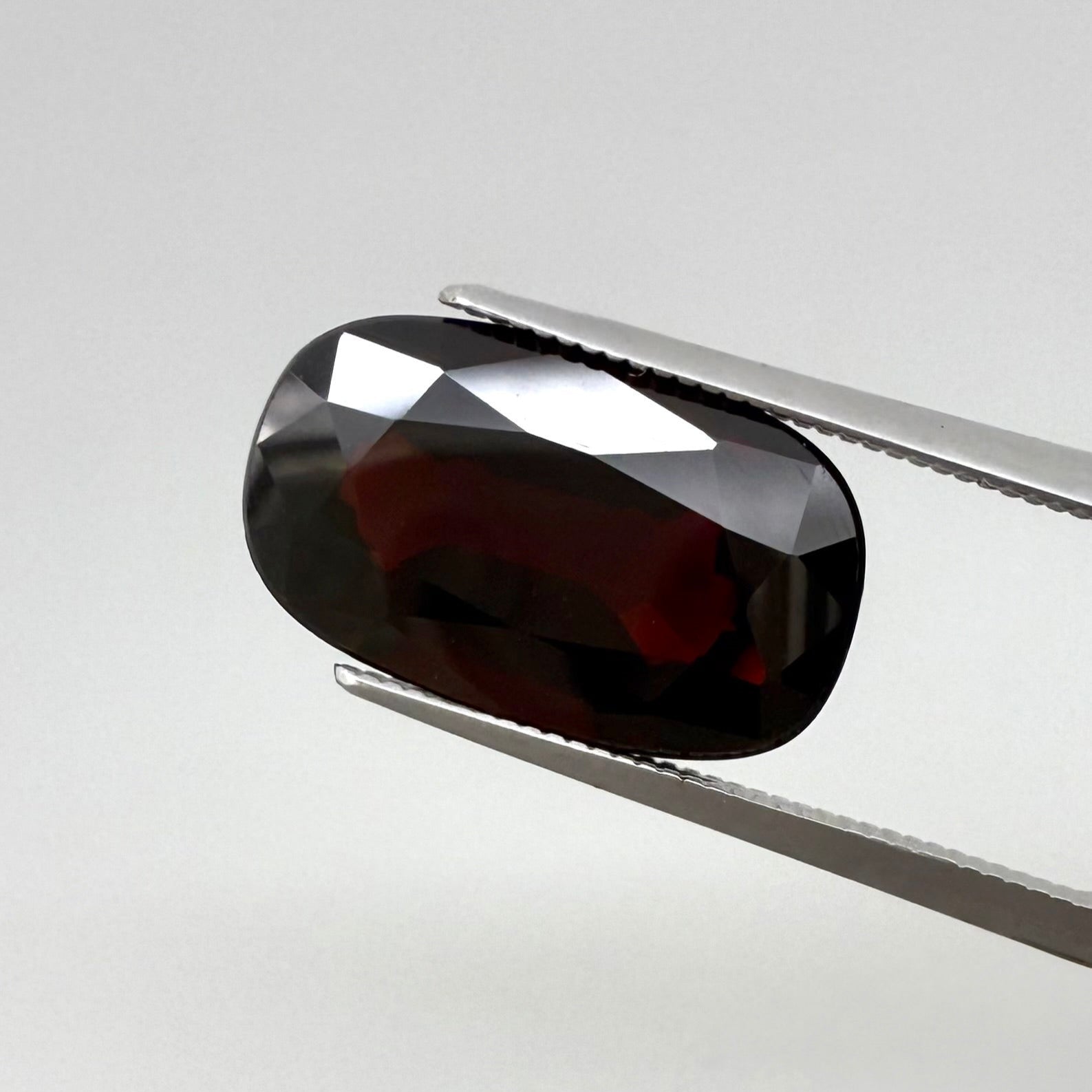 Natural Red Pyrope Garnet gemstone, cushion cut