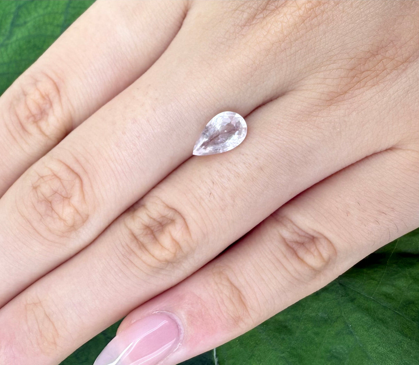 Very Pale Pink Morganite Pear 1.14 Ct