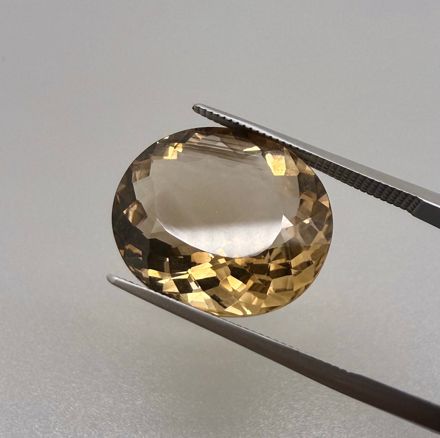 Big Golden-Brown Citrine Oval 13.54 Ct