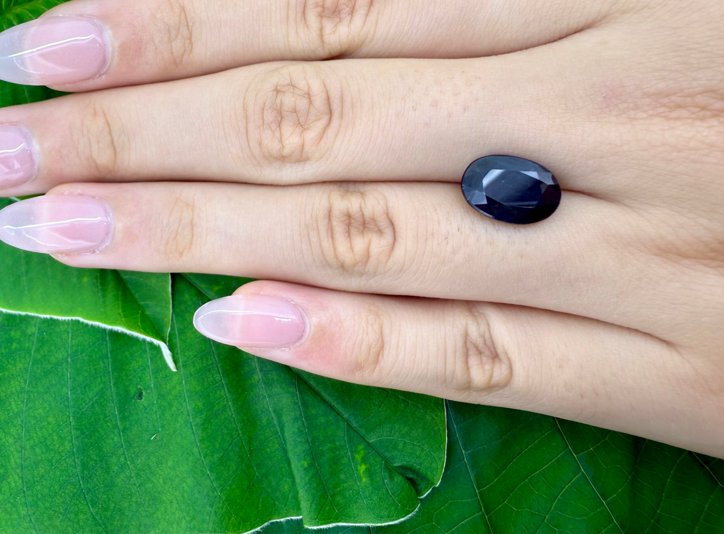 Dark Blue Sapphire Oval 3.8 Ct