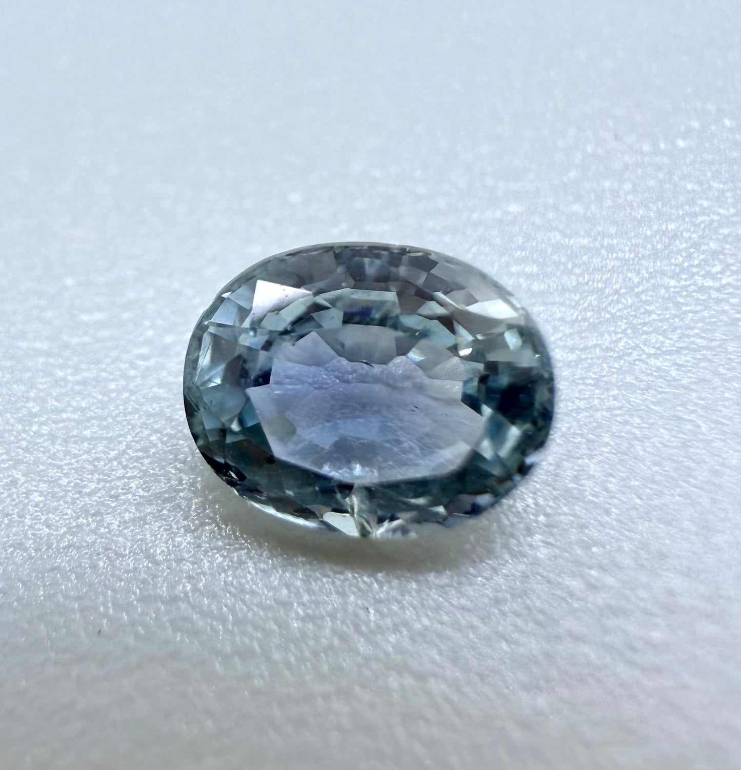 Pastel Blue Sapphire Oval 0.55 Ct