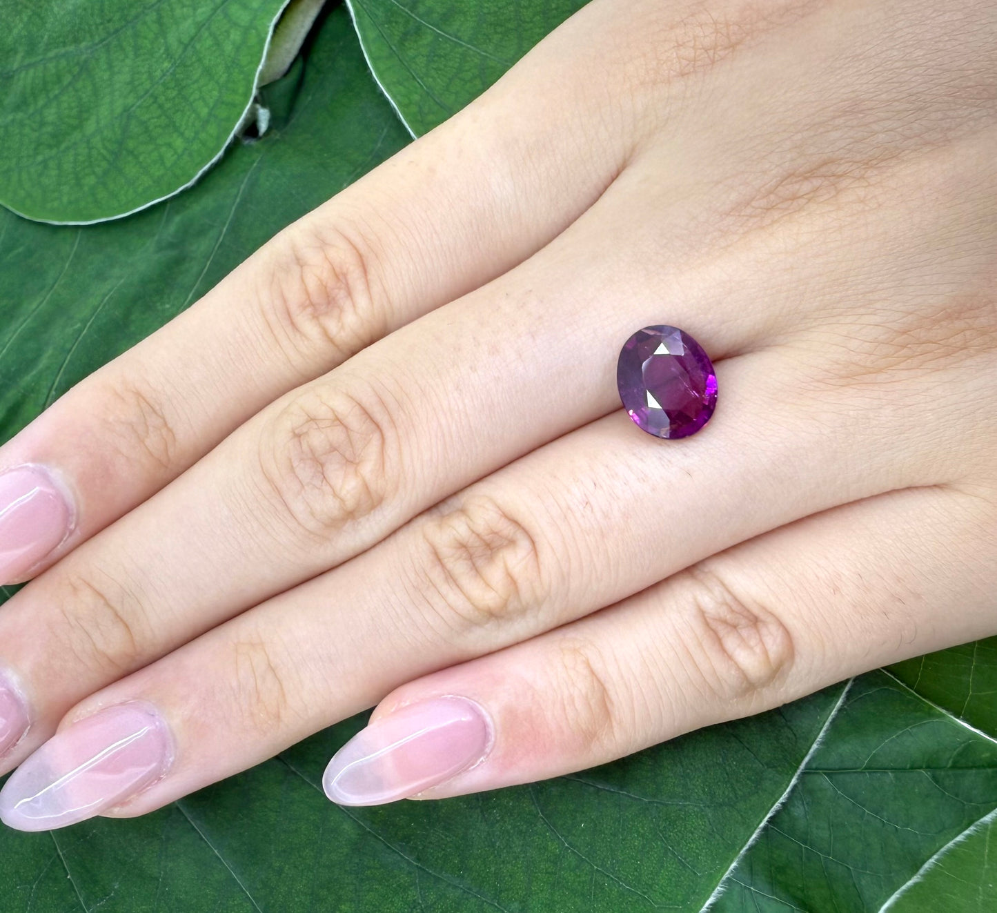 Vibrant Purple Rubellite Oval 2.92 Ct
