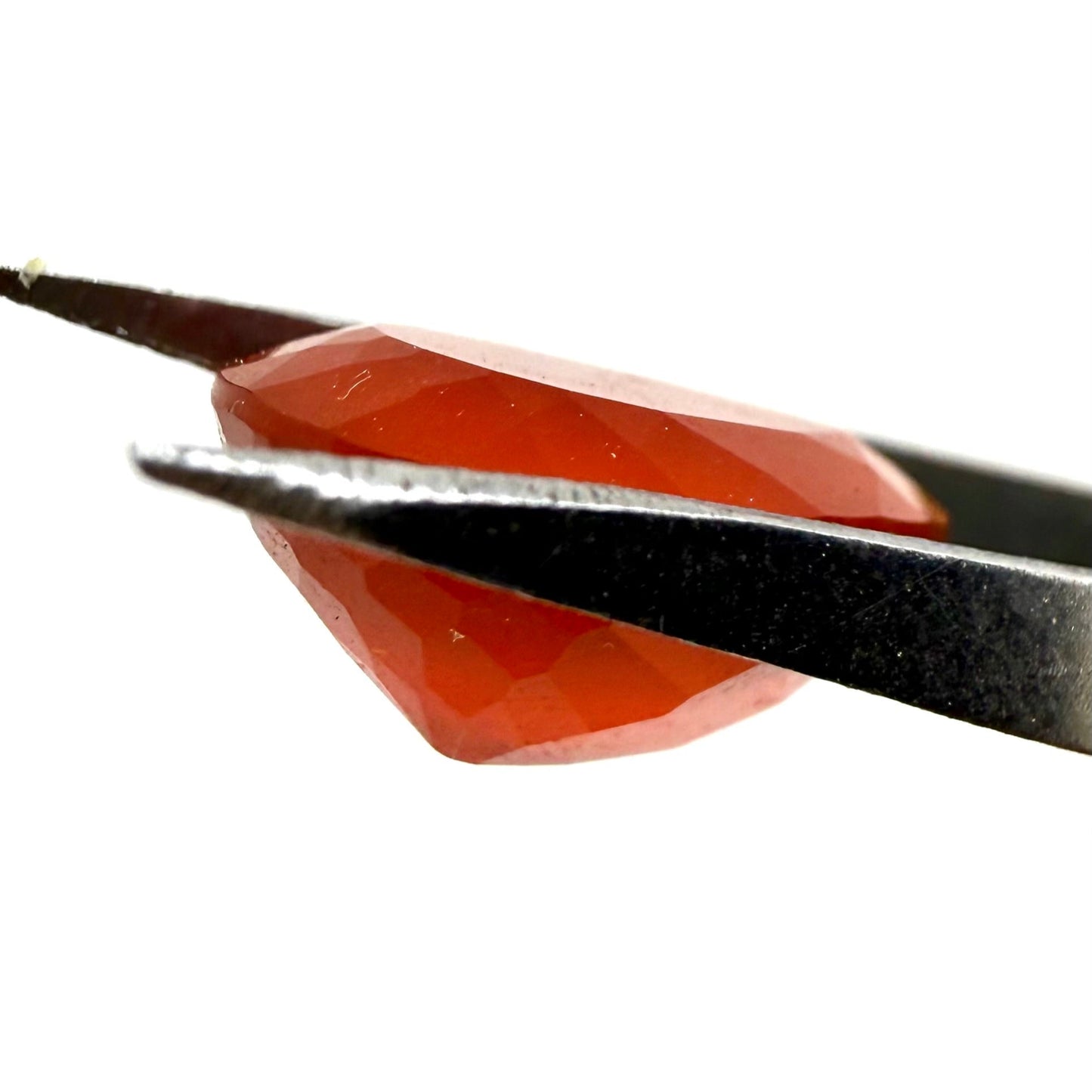 Fiery Orange Chalcedony Pear 5.6 Ct
