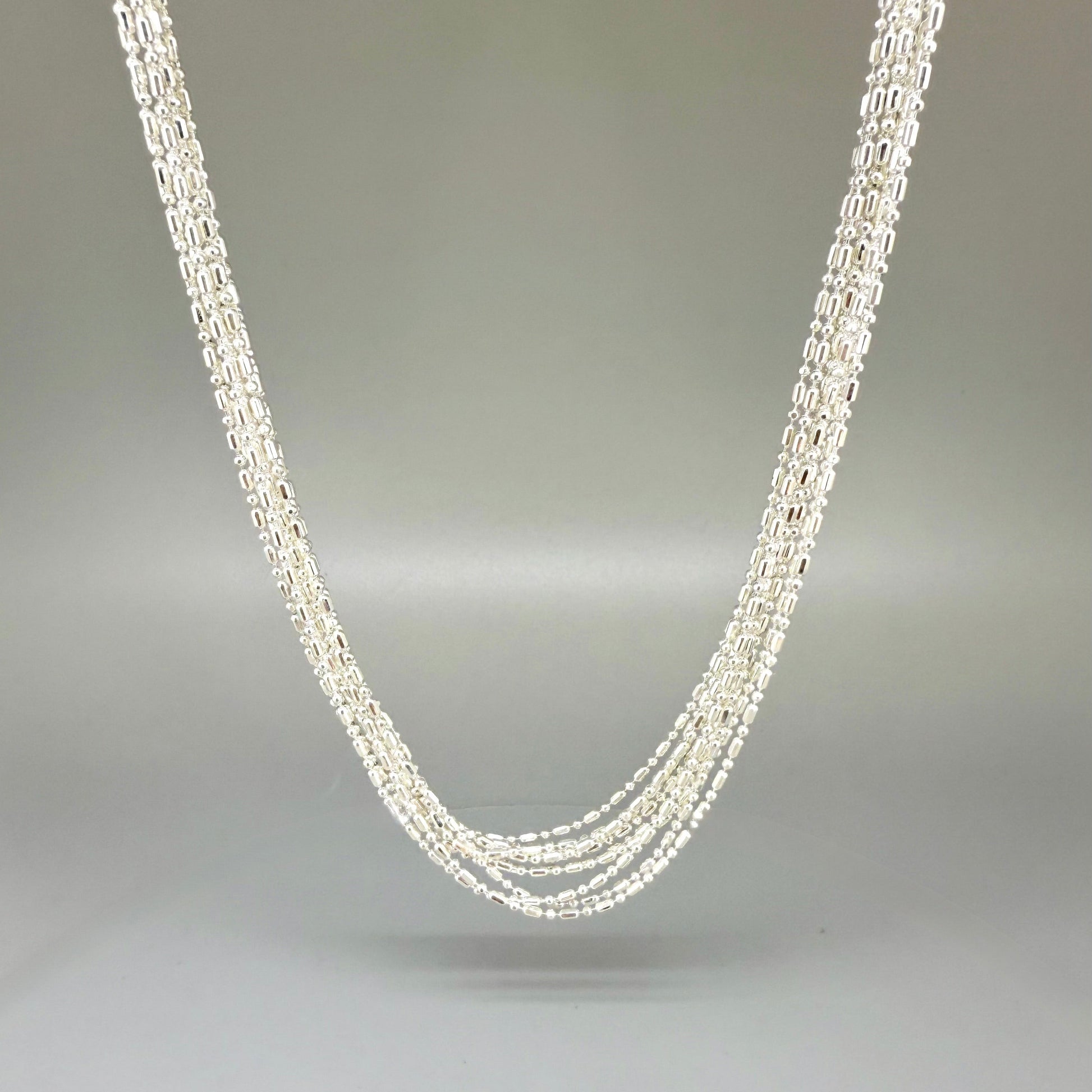 48cm stainless steel chain with polished finish, elegant and durable, ideal for pairing with gemstone pendants.