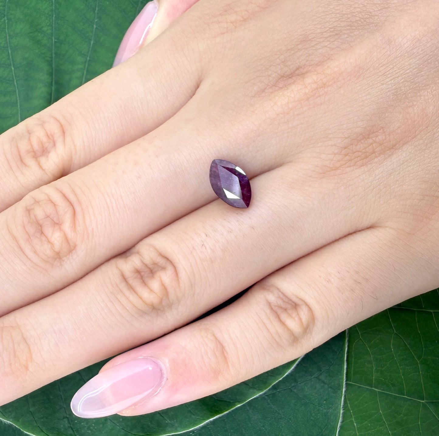 Purplish Red Sapphire Marquise 2.1 Ct