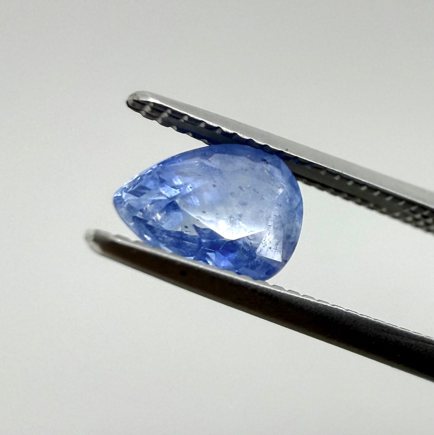Pale Blue Sapphire Pear 1.0 Ct