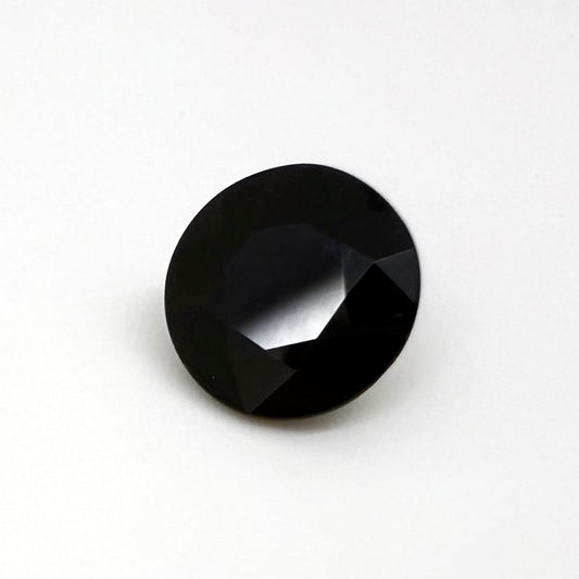 Natural Black Onyx gemstone, round