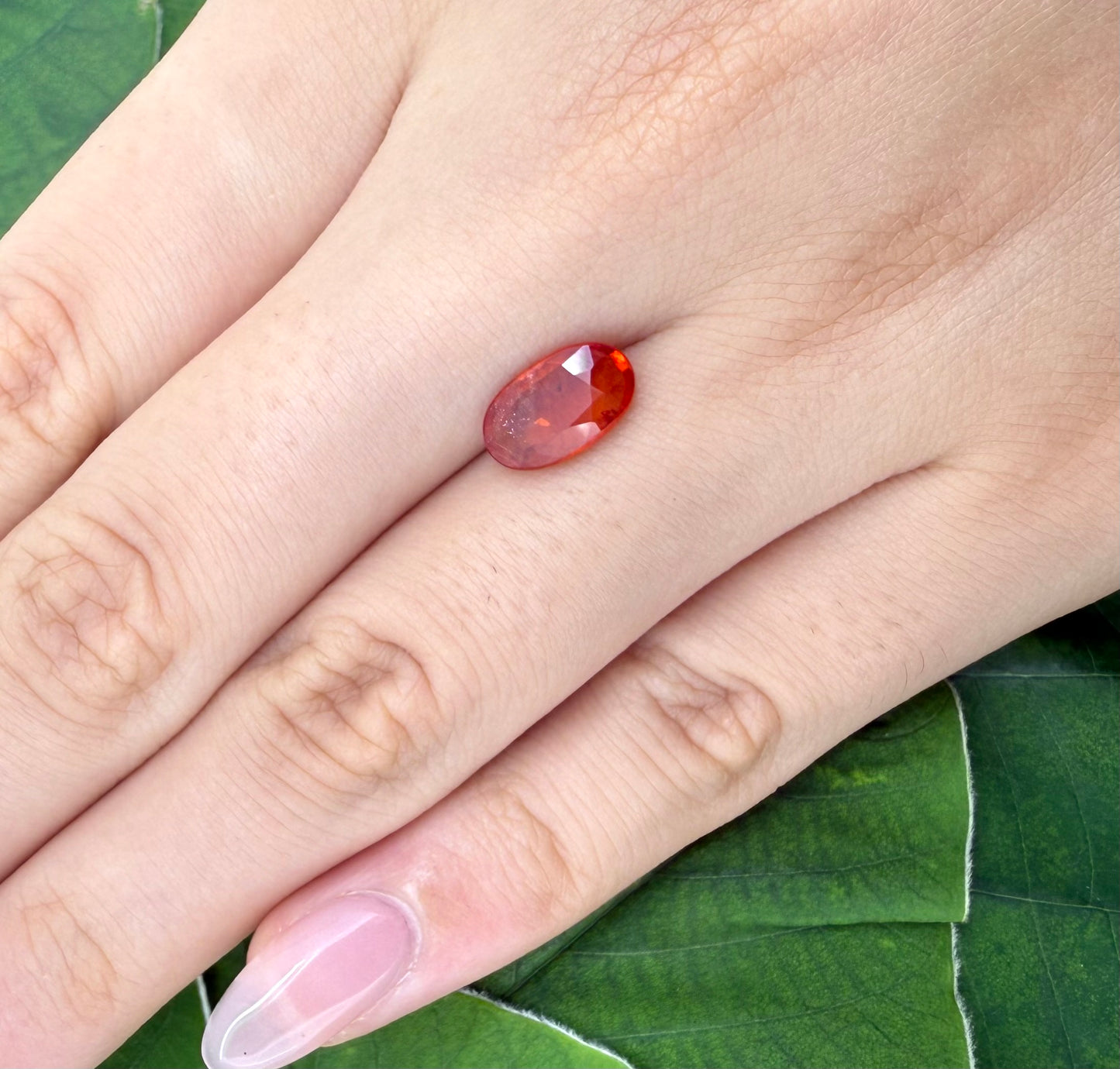 Fiery Orange Sapphire Oval 1.91 Ct