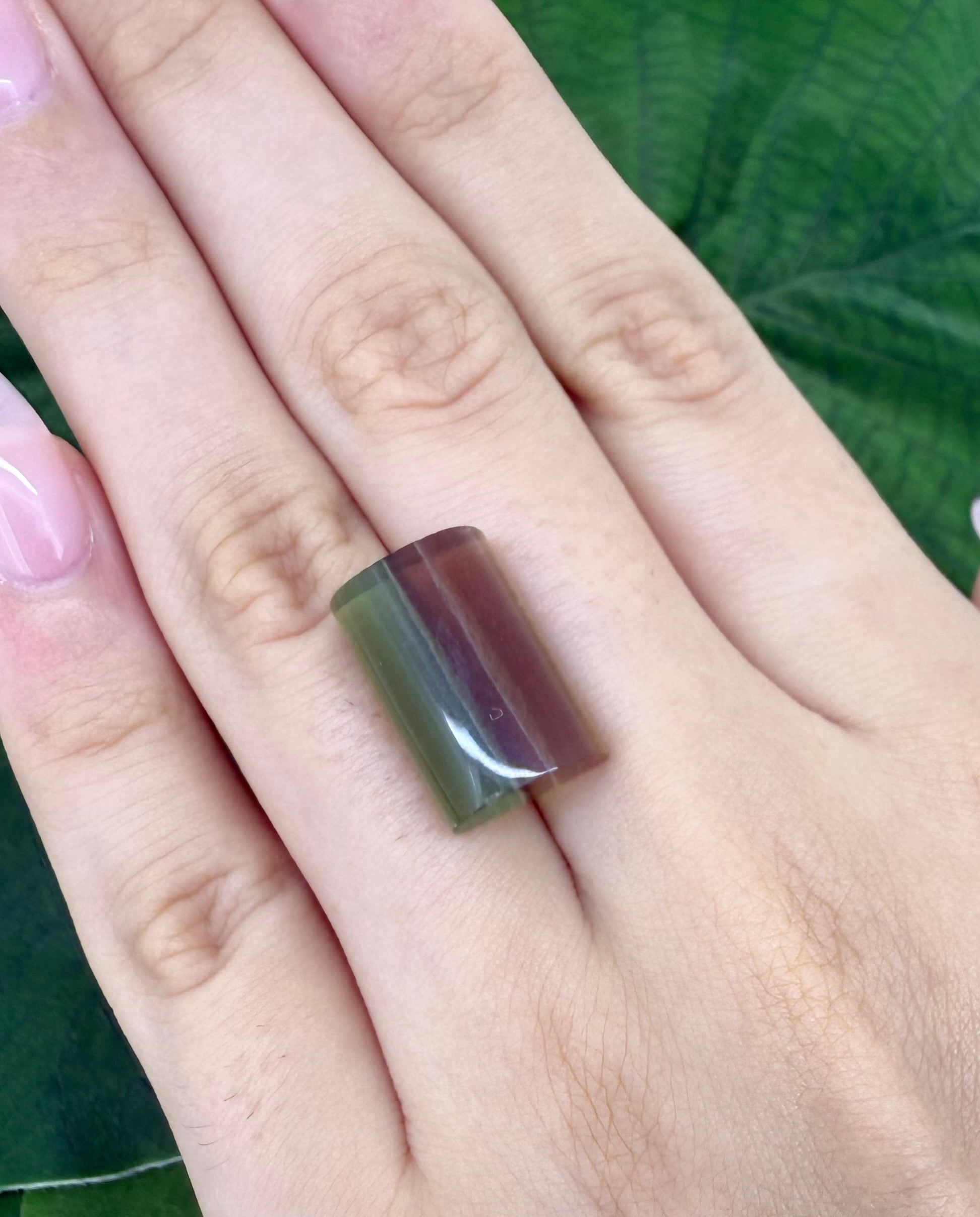 Natural Tri-Color Fluorite Fancy Cut