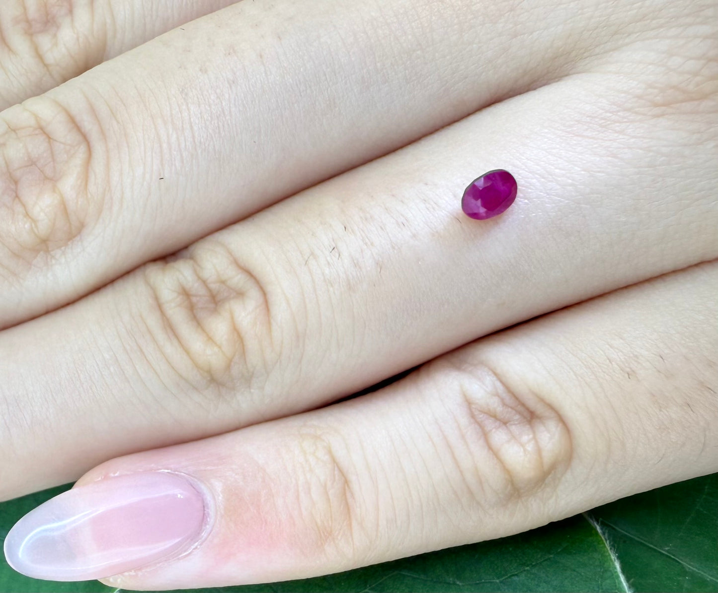 Pinkish Red Ruby Oval 0.32 Ct