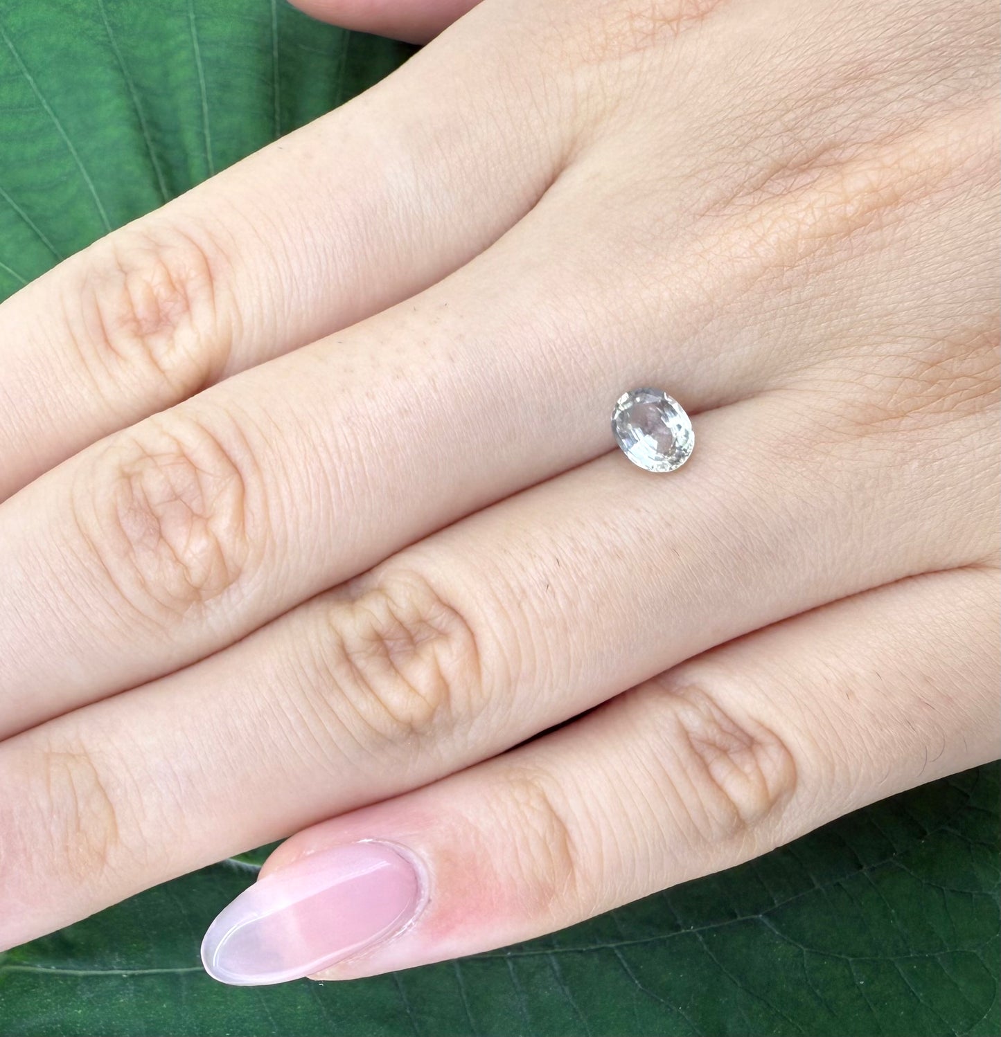 Pale Yellow Sapphire Oval 0.79 Ct