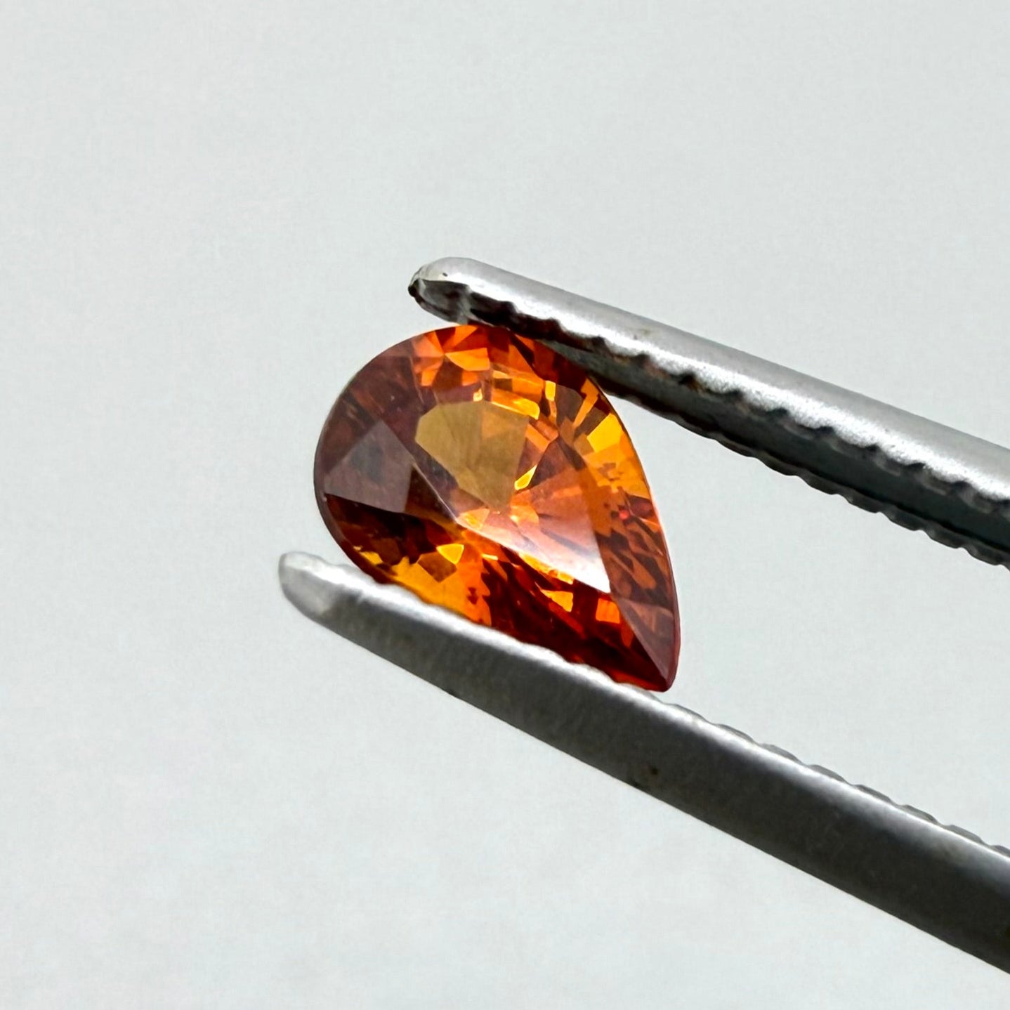 Fiery Orange Spessartine Pear 0.47 Ct