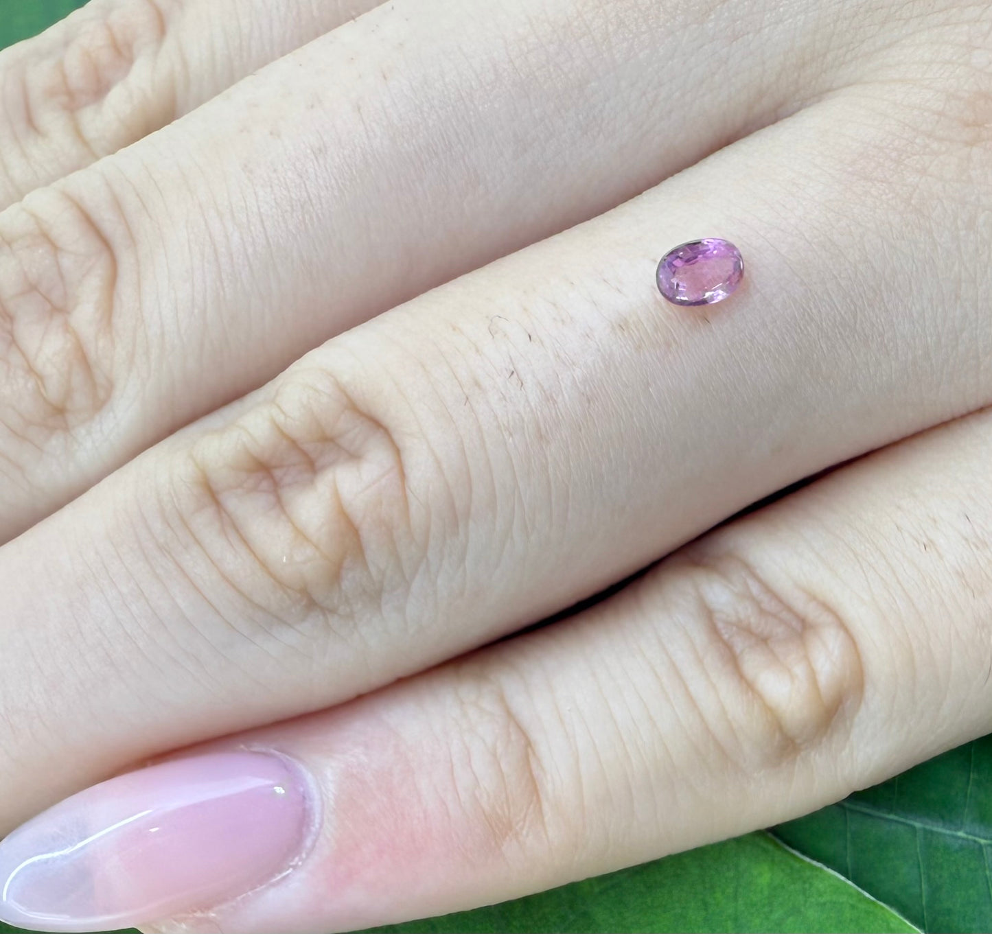 Pale Pink Ruby Oval 0.22 Ct