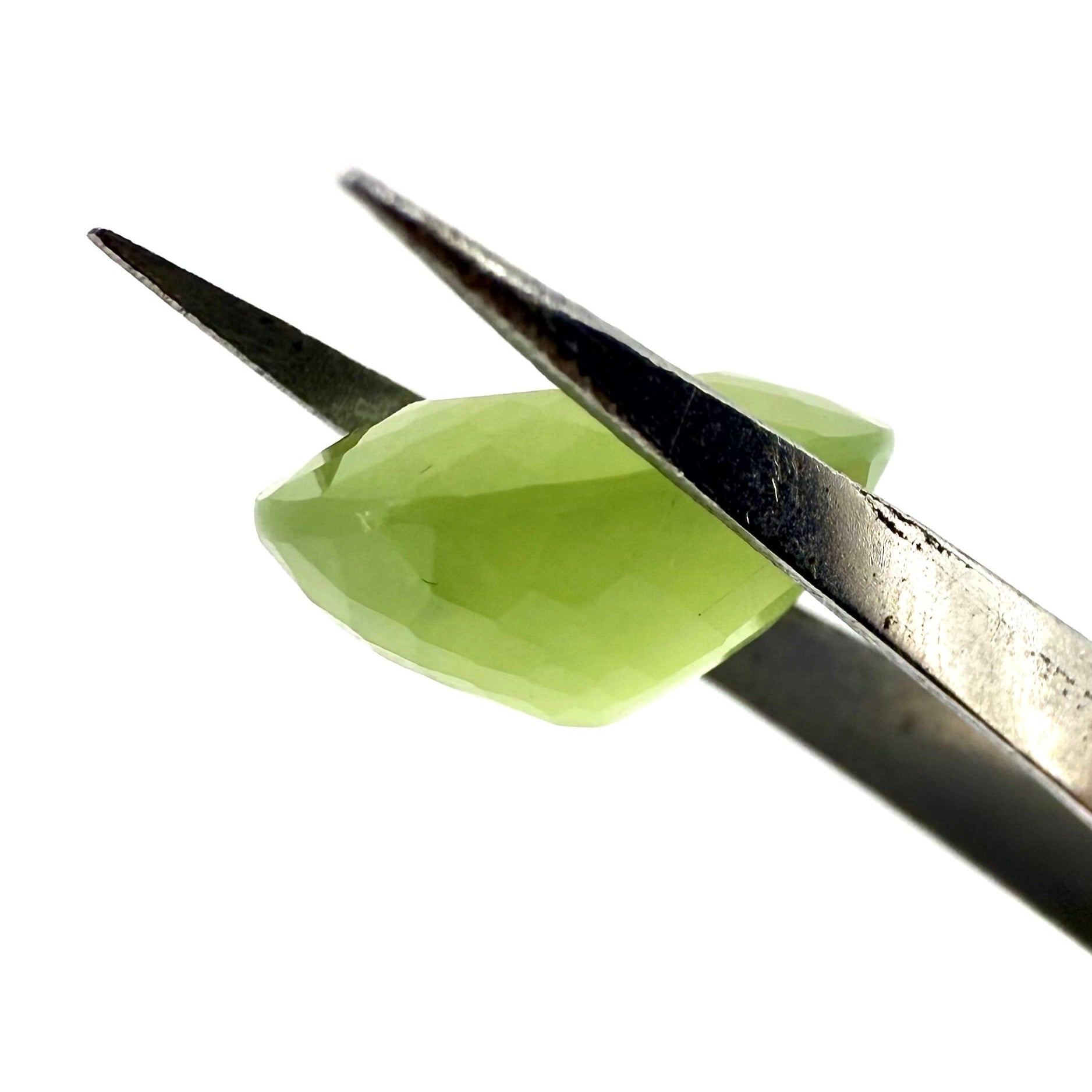 Natural Green Hues Chalcedony gemstone, oval cut