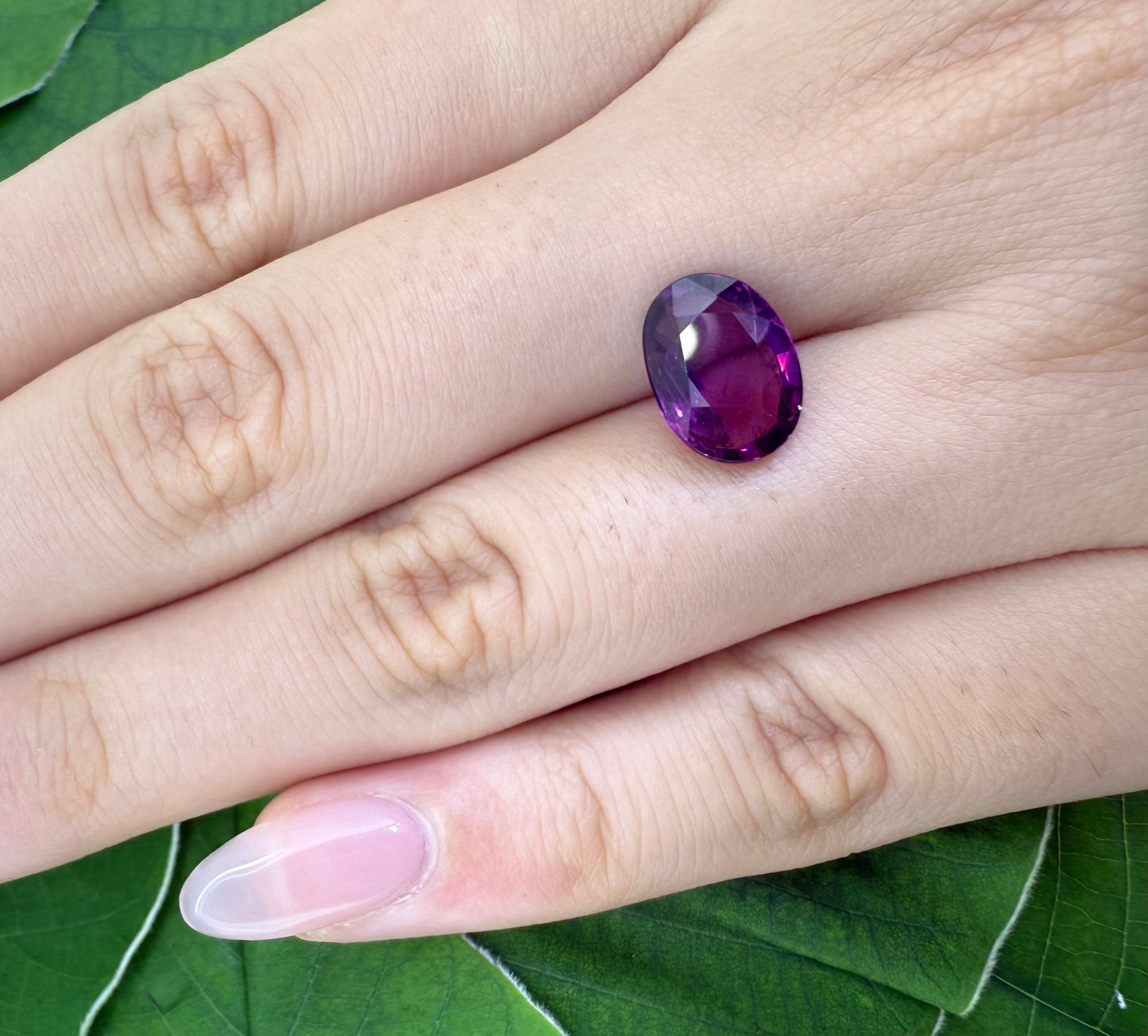 Vibrant Purple Rhodolite Oval 3.14 Cts