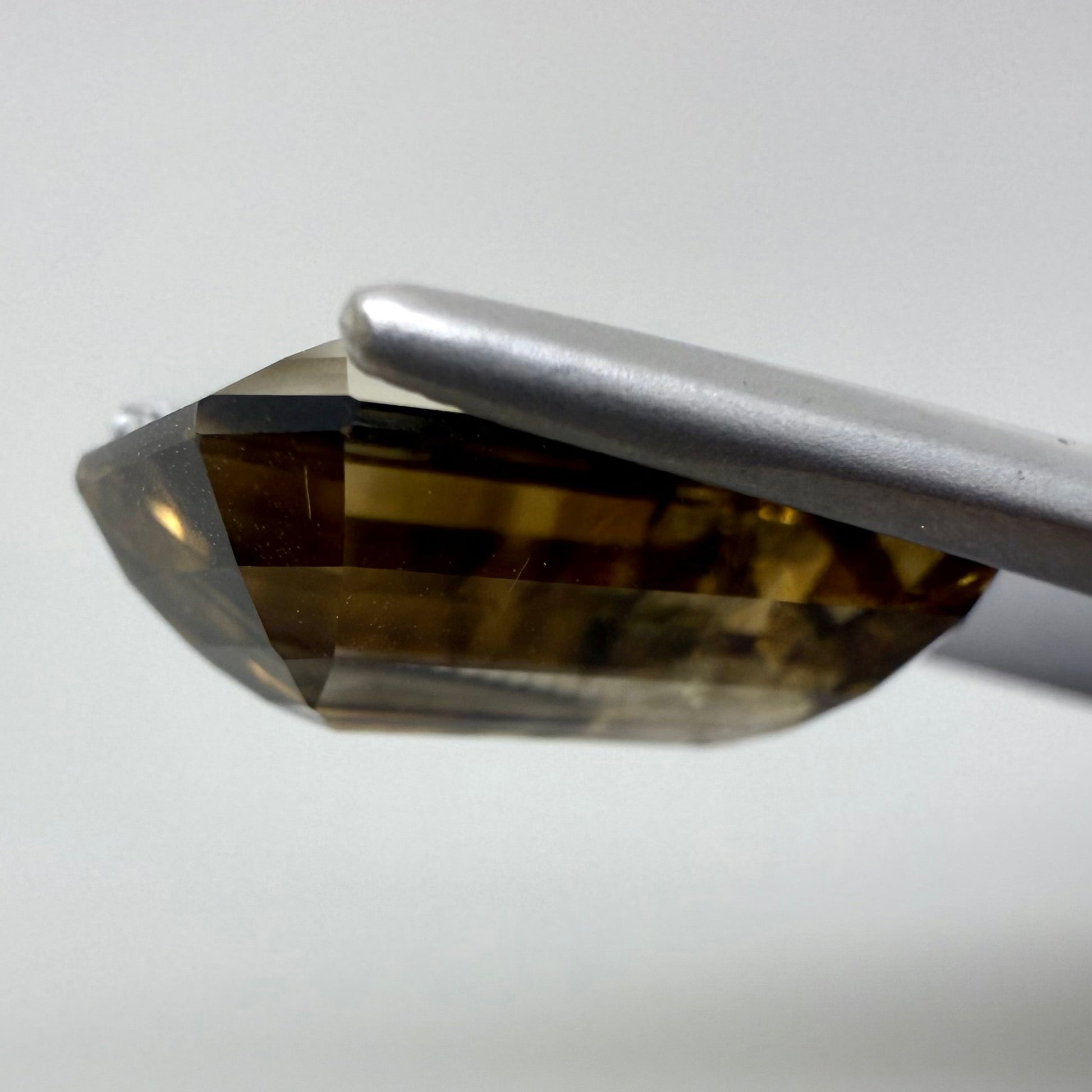 Natural Gold Brown Citrine gemstone, emerald cut