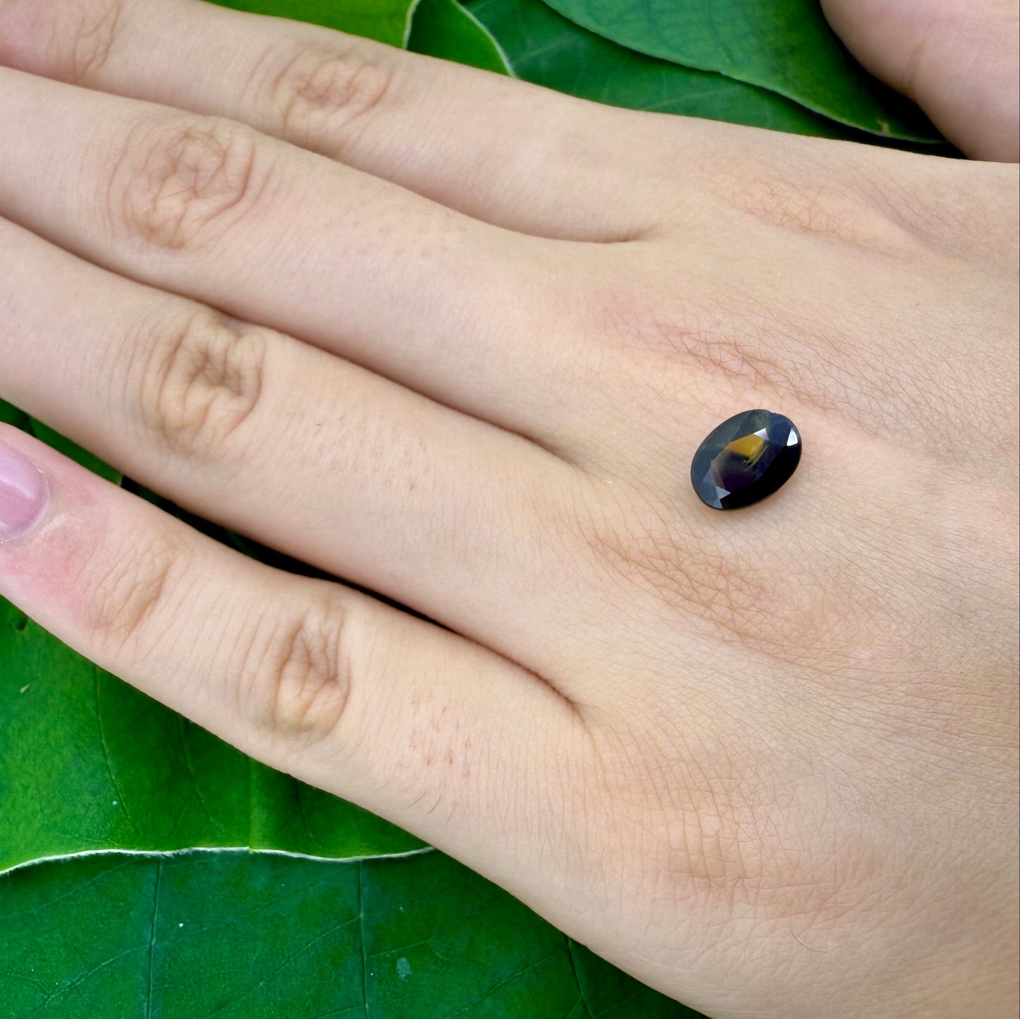 Natural Bi-Color Sapphire gemstone oval cut
