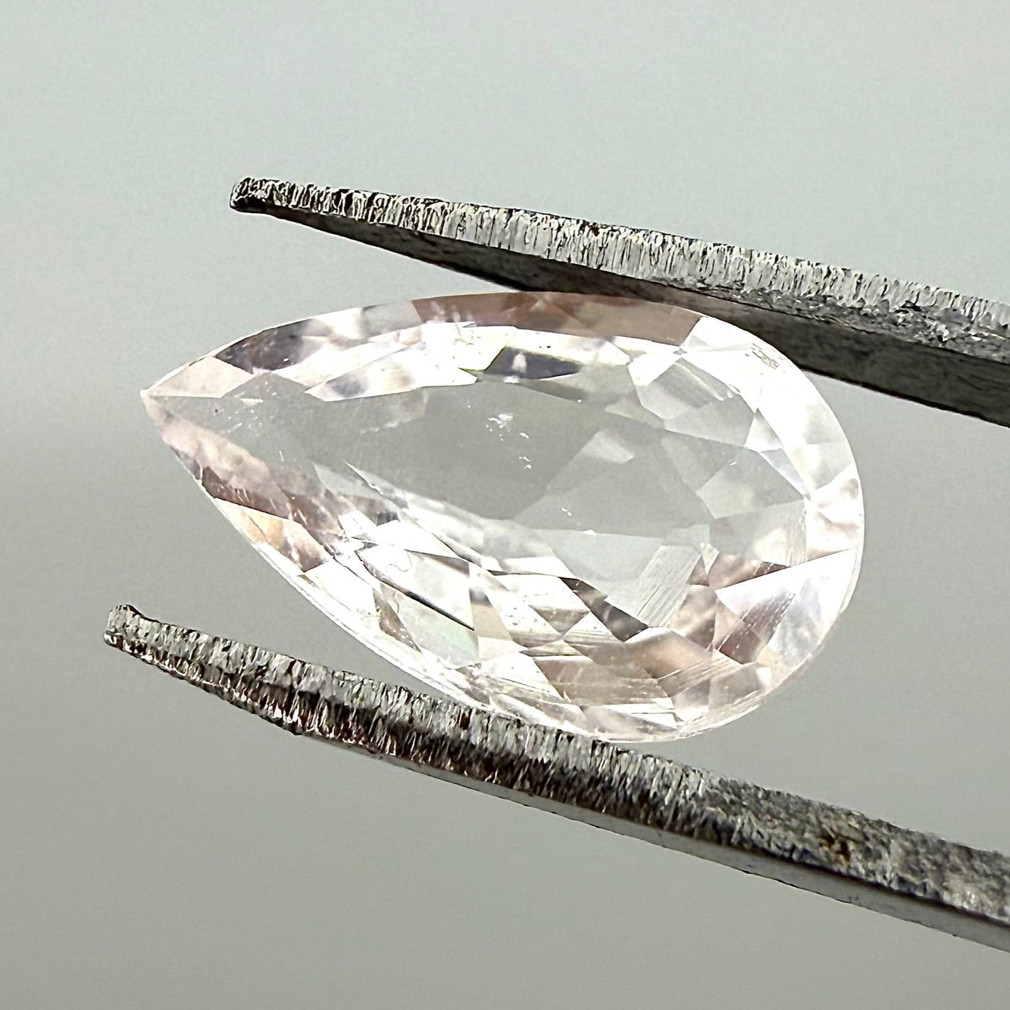 Very Pale Pink Morganite Pear 1.14 Ct