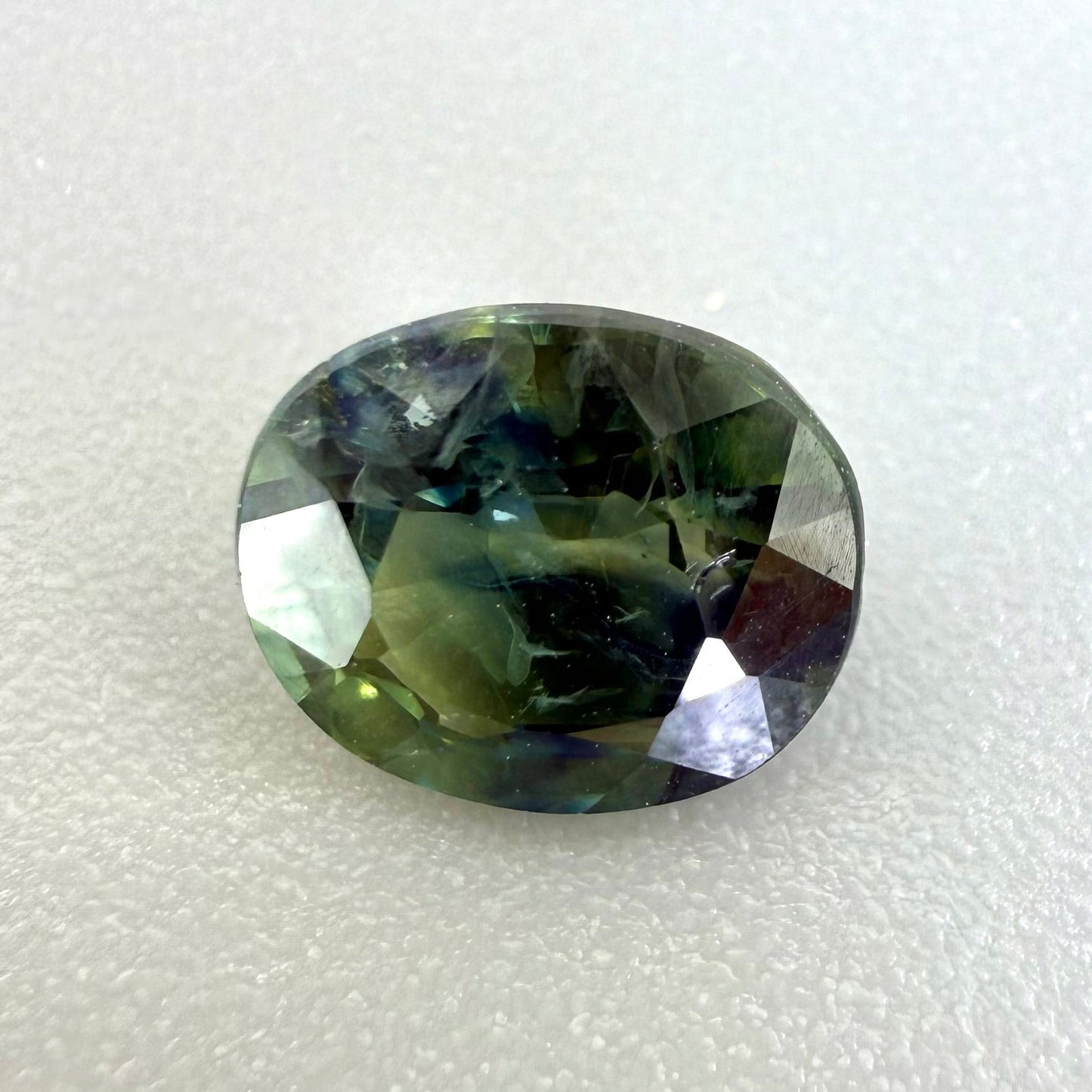 Bi-Color (Green Blue) Sapphire Oval 1.46 Ct