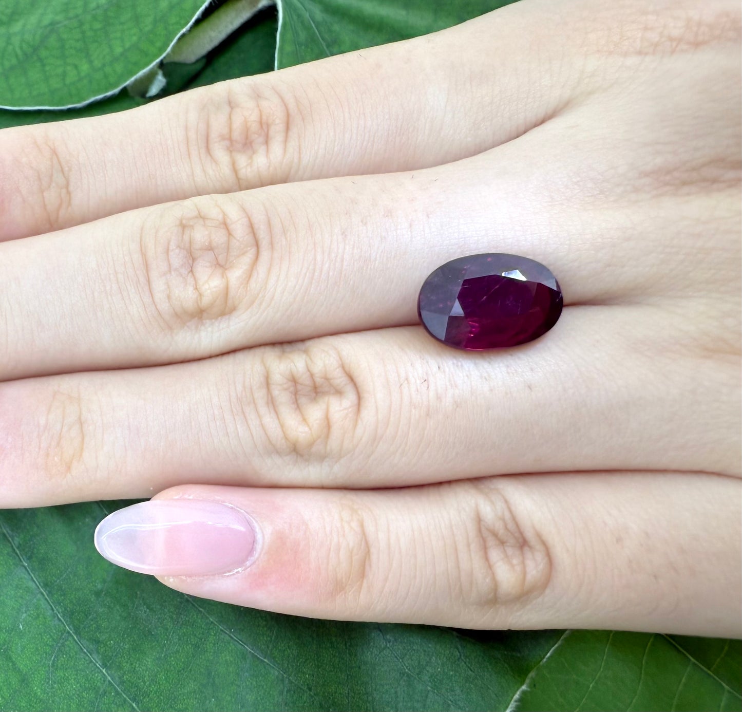Dark Purple Rubellite Oval 5.84 Ct