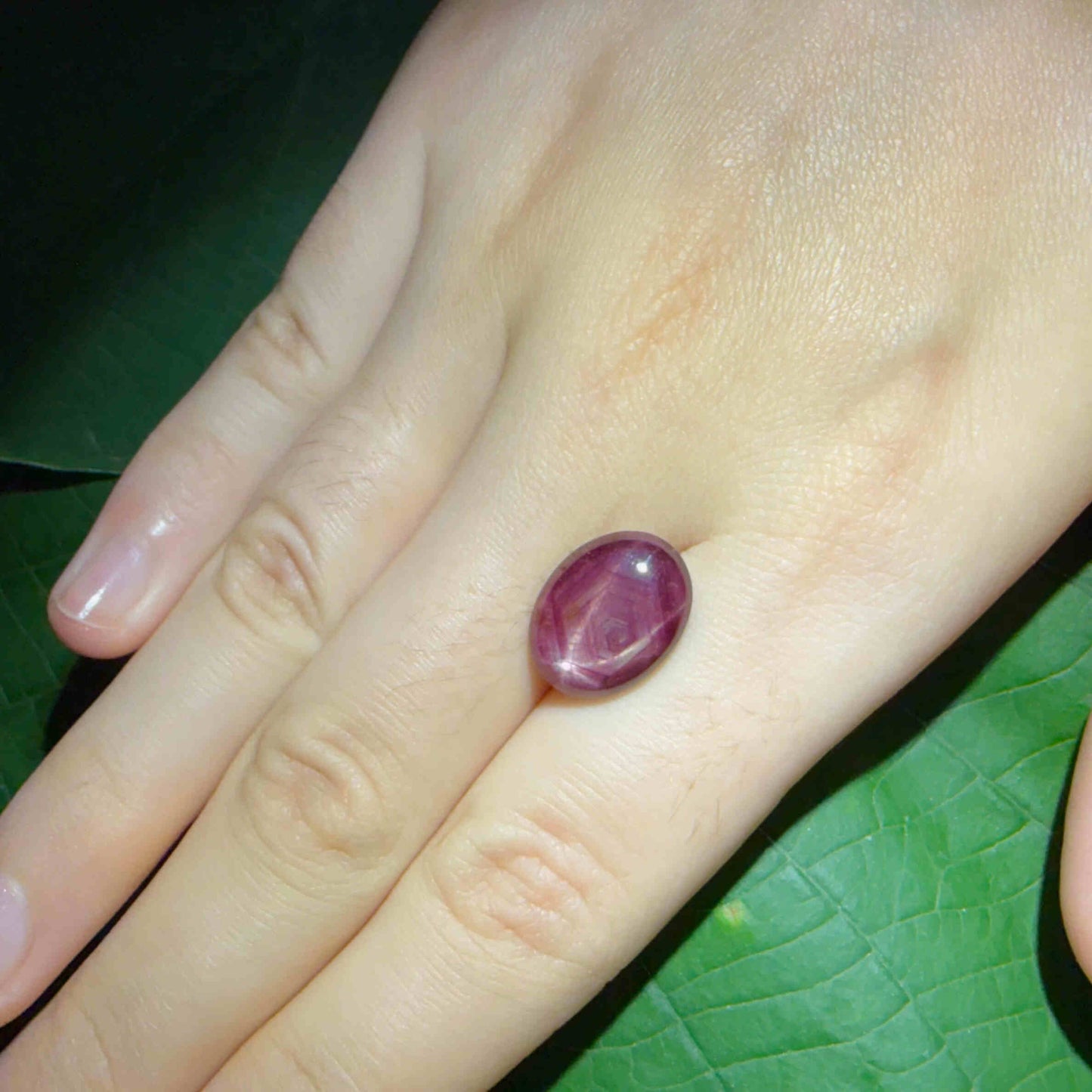 9.4 ct natural Bordeaux-Red Star Ruby cabochon from Mozambique with soft star effect and polished dome