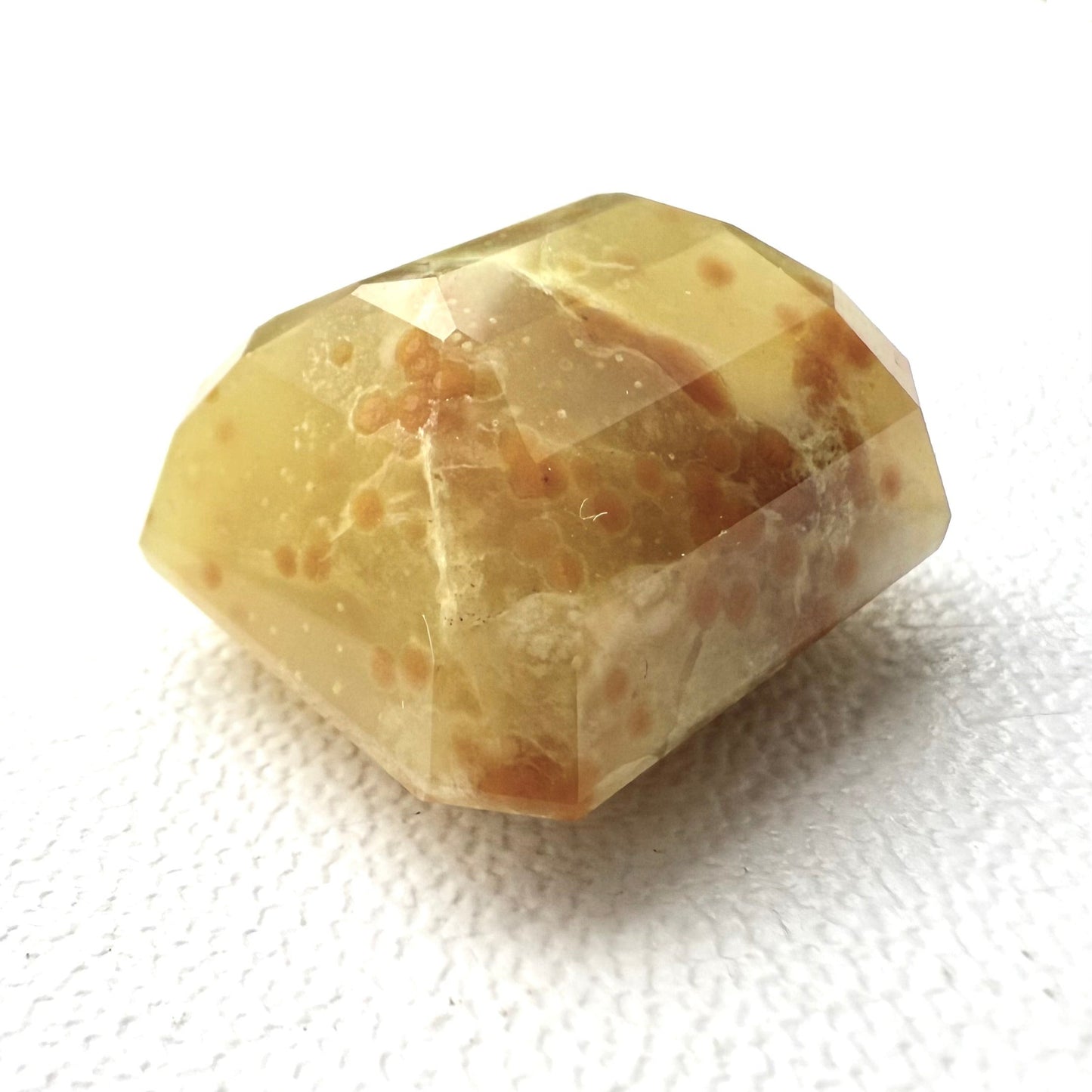 Huge Bi-Color (Yellow Hues w. Orange Spots) Prasopal Fancy 70.5 Ct