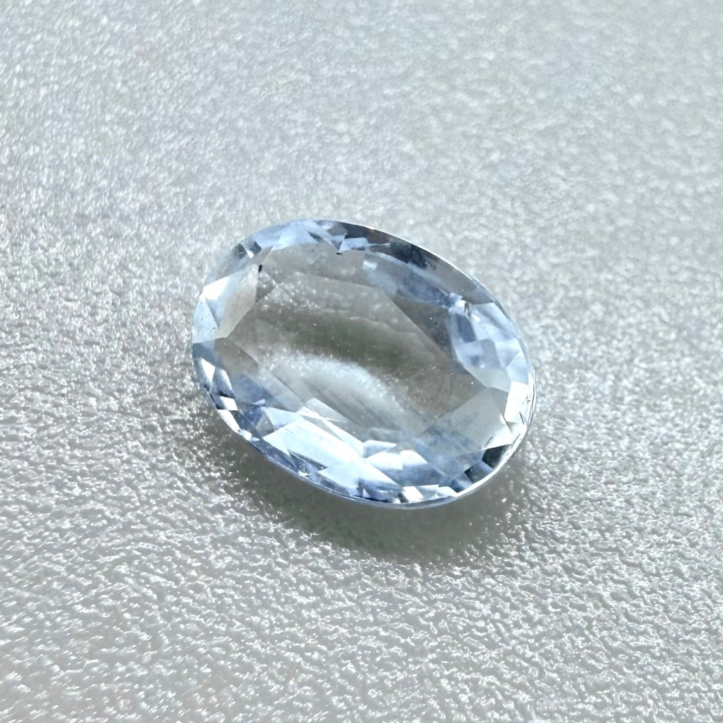 Natural Pale Blue Sapphire gemstone oval cut