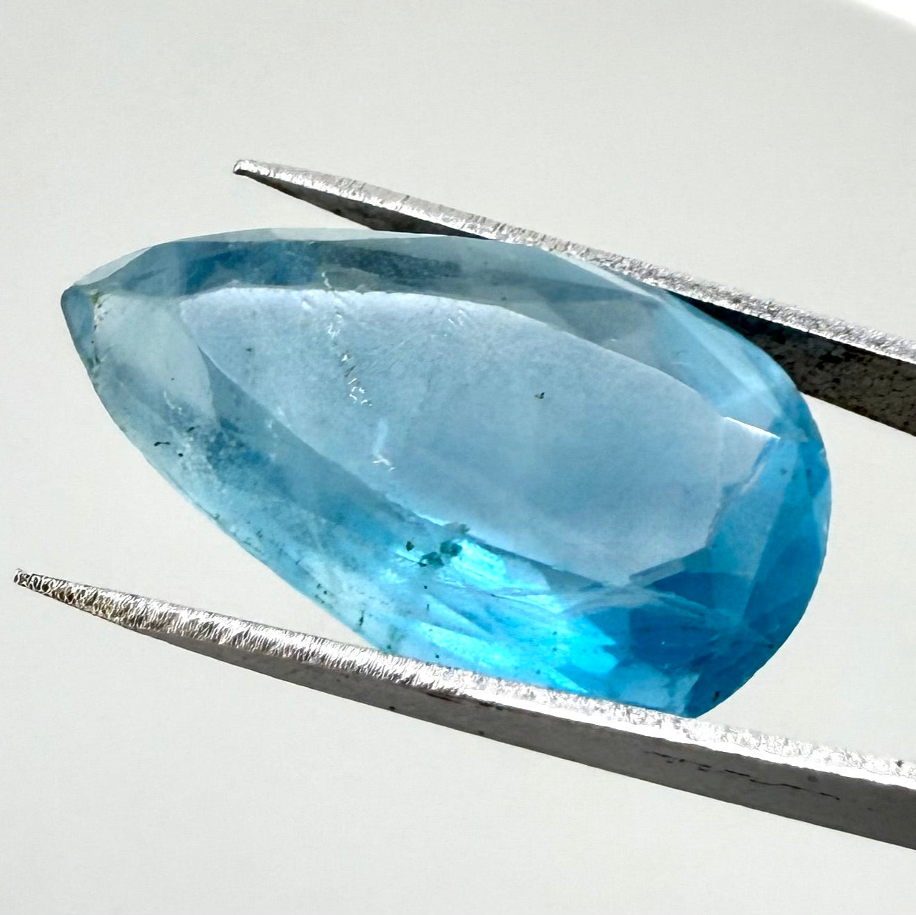 Candy Blue Fluorite Pear 24.78 Ct