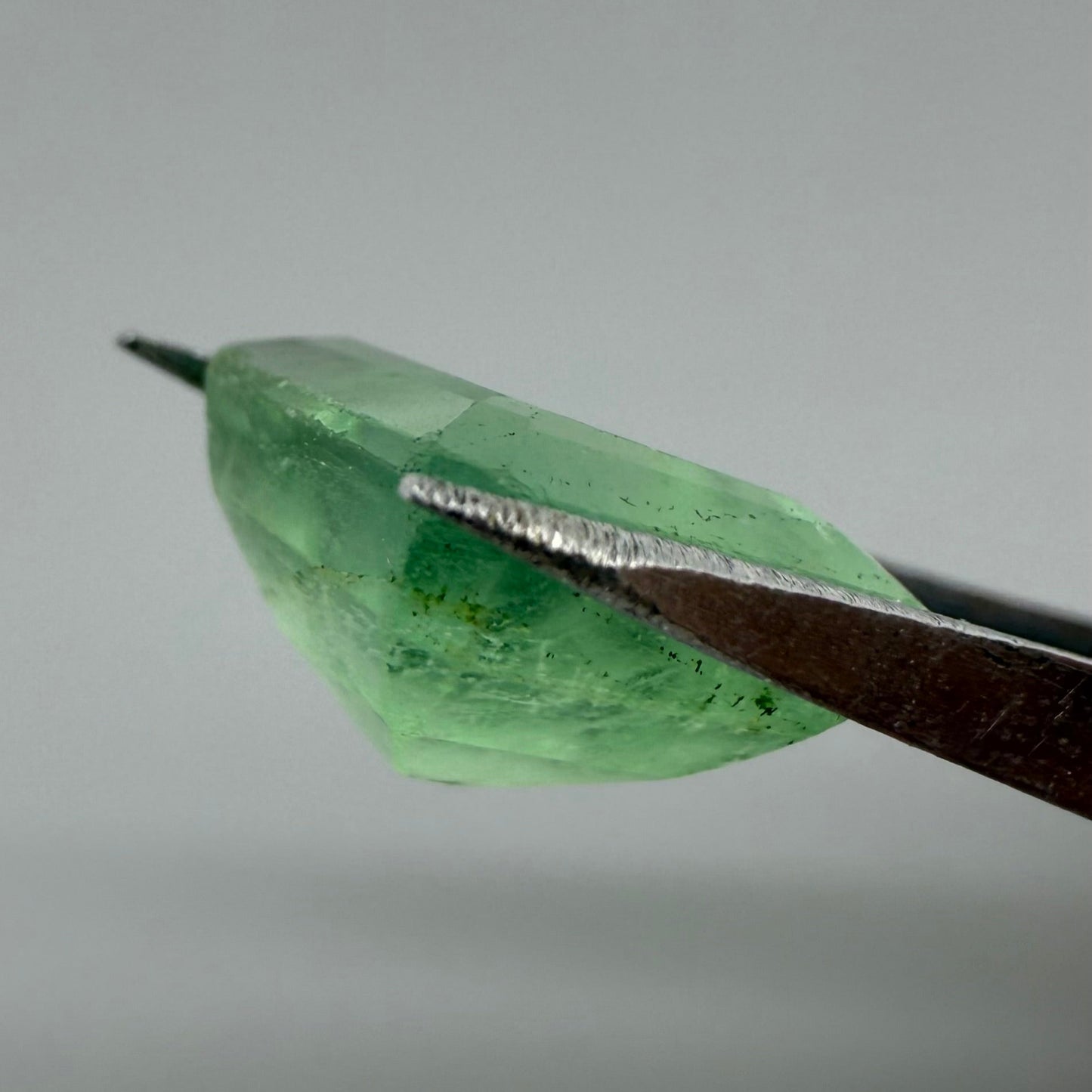 Big Turquoise Green Fluorite Emerald Cut 12.7 Ct