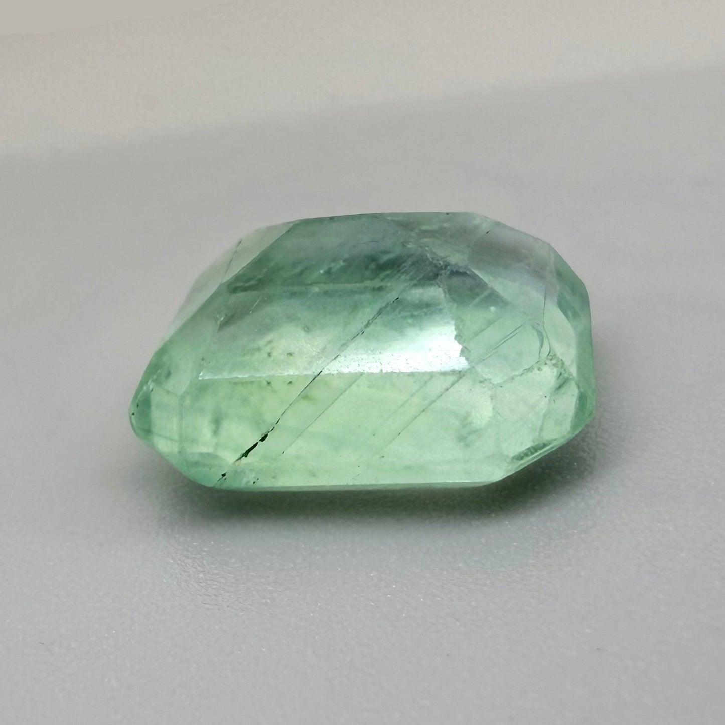 Pastel Turquoise Fluorite Emerald cut 17.9 Ct