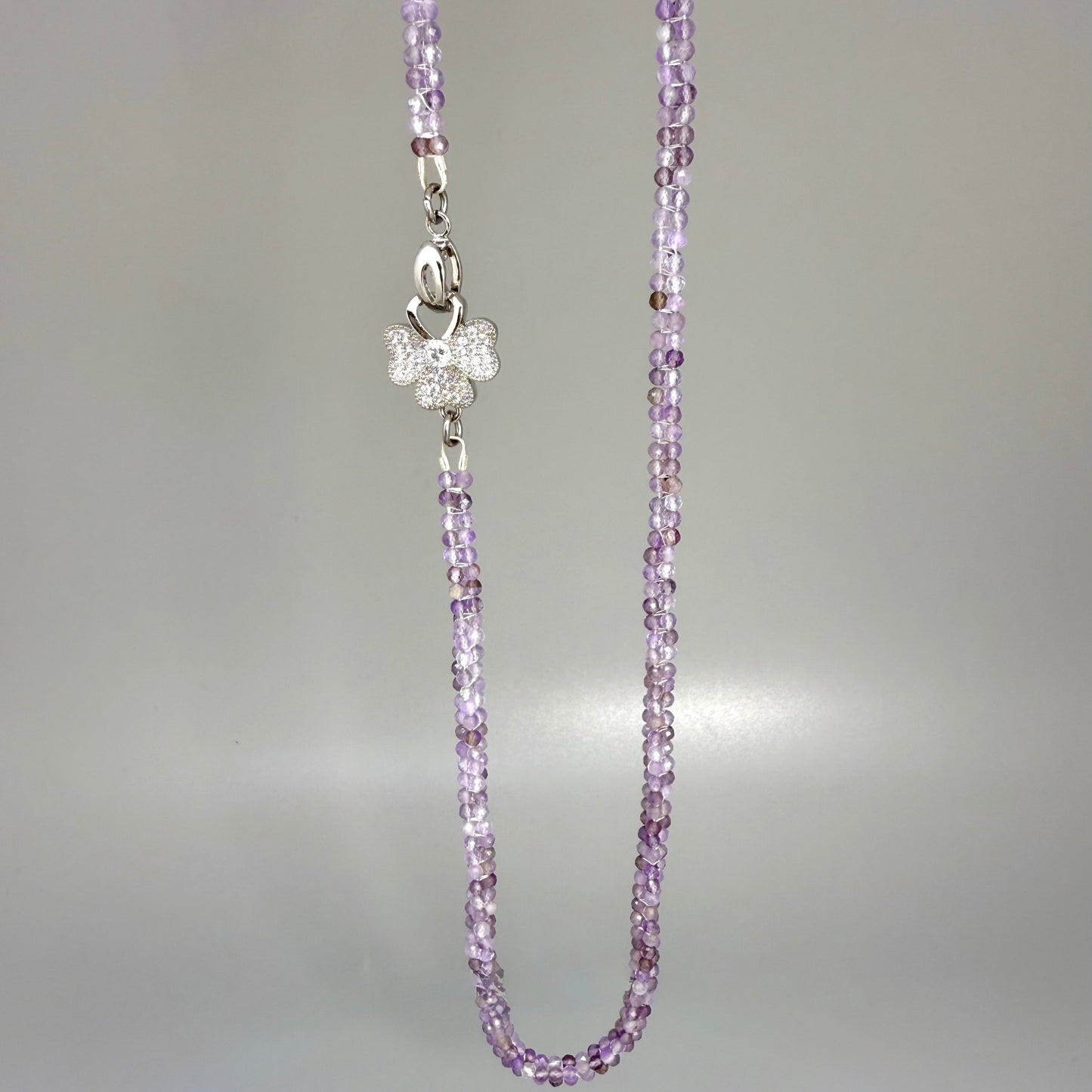 Fine Amethyst gemstone bead necklace