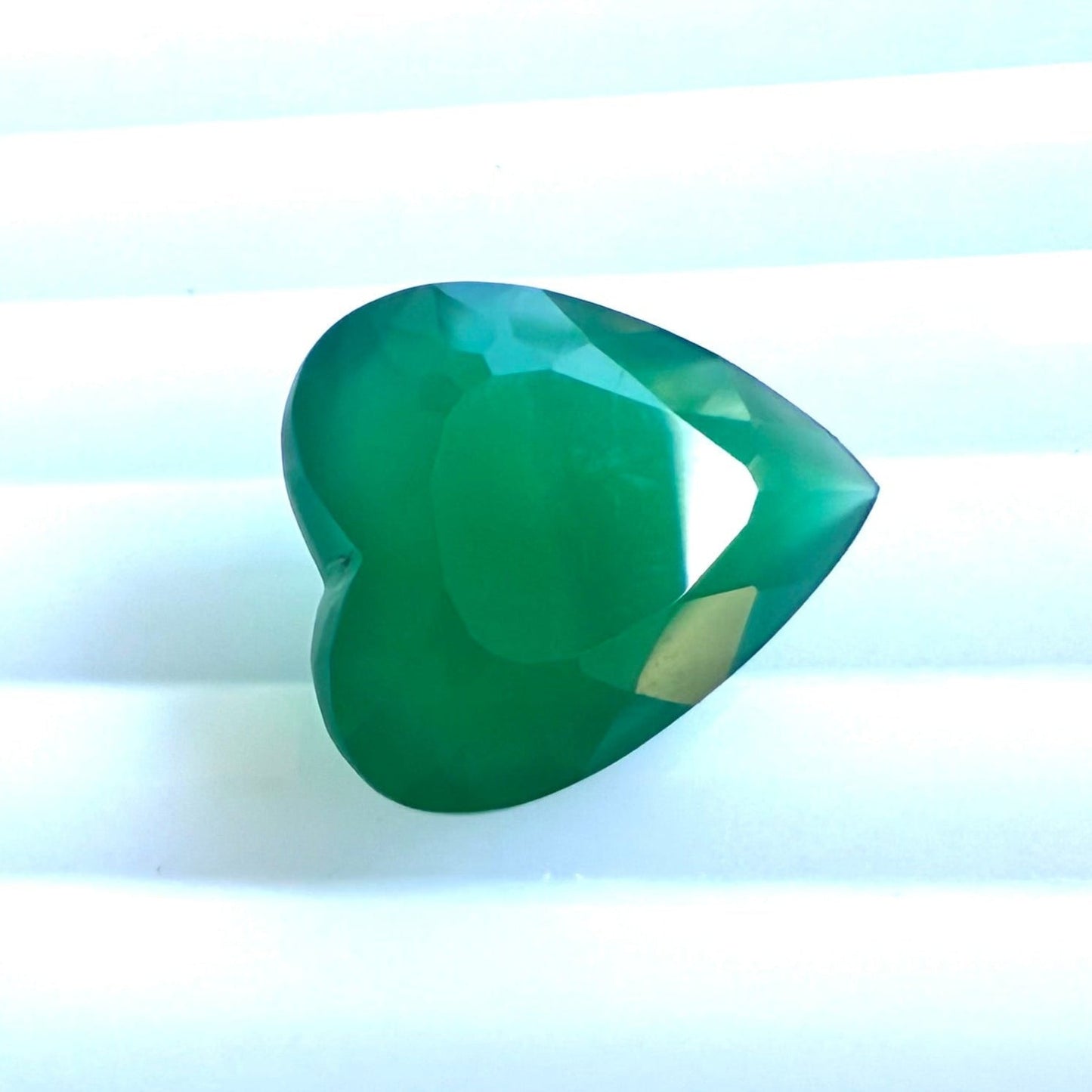 Vibrant Green Chalcedony Heart 6.26 Ct