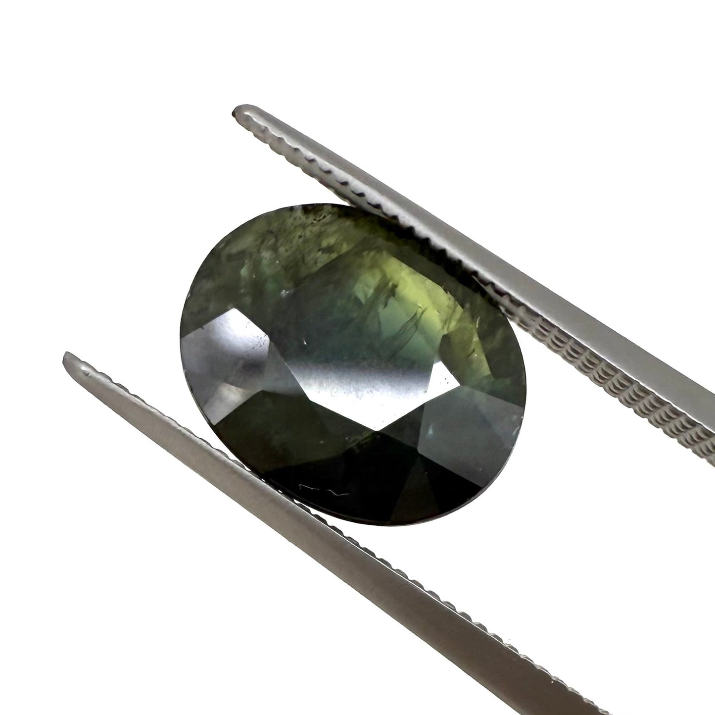 Dark Green Sapphire Oval 4.34 Ct