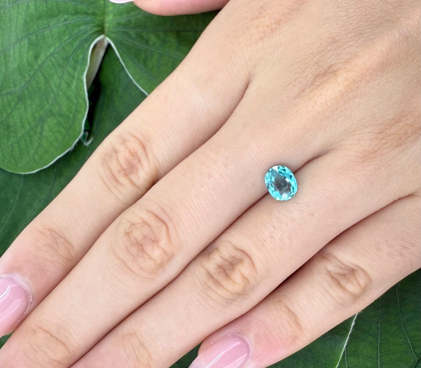 Vibrant Blue Apatite Oval 0.97 Ct
