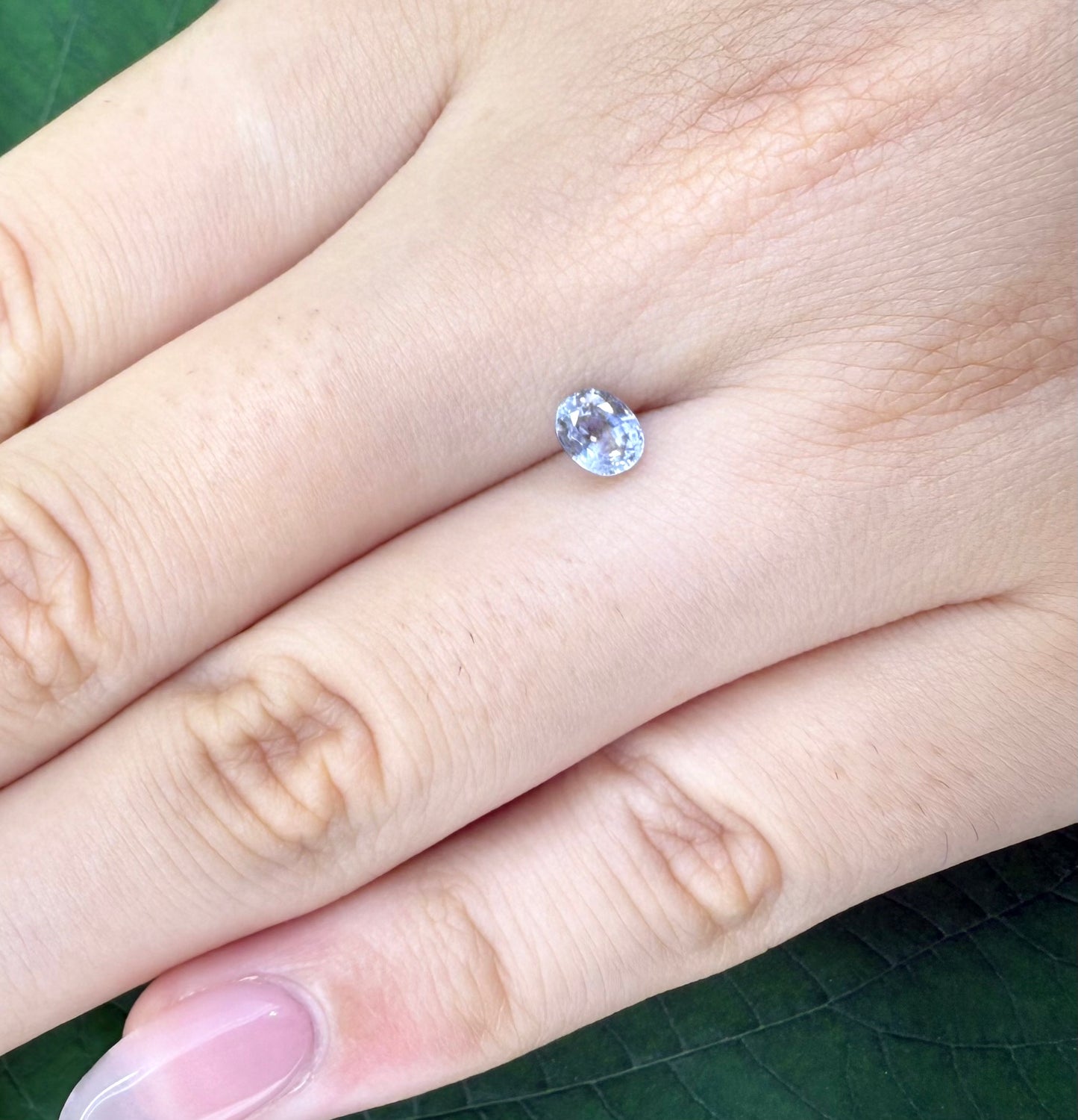 Light Blue Sapphire Oval 0.57 Ct