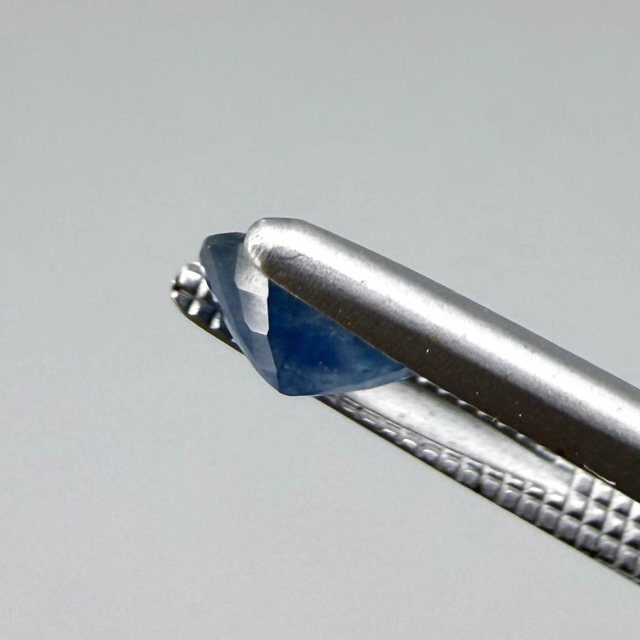 0.85 ct natural blue sapphire from Bangkaja, oval cut.