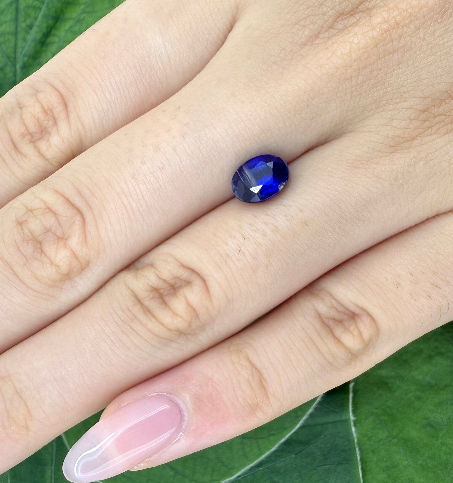 Royal Blue White Striped Kyanite Oval 1.88 Ct