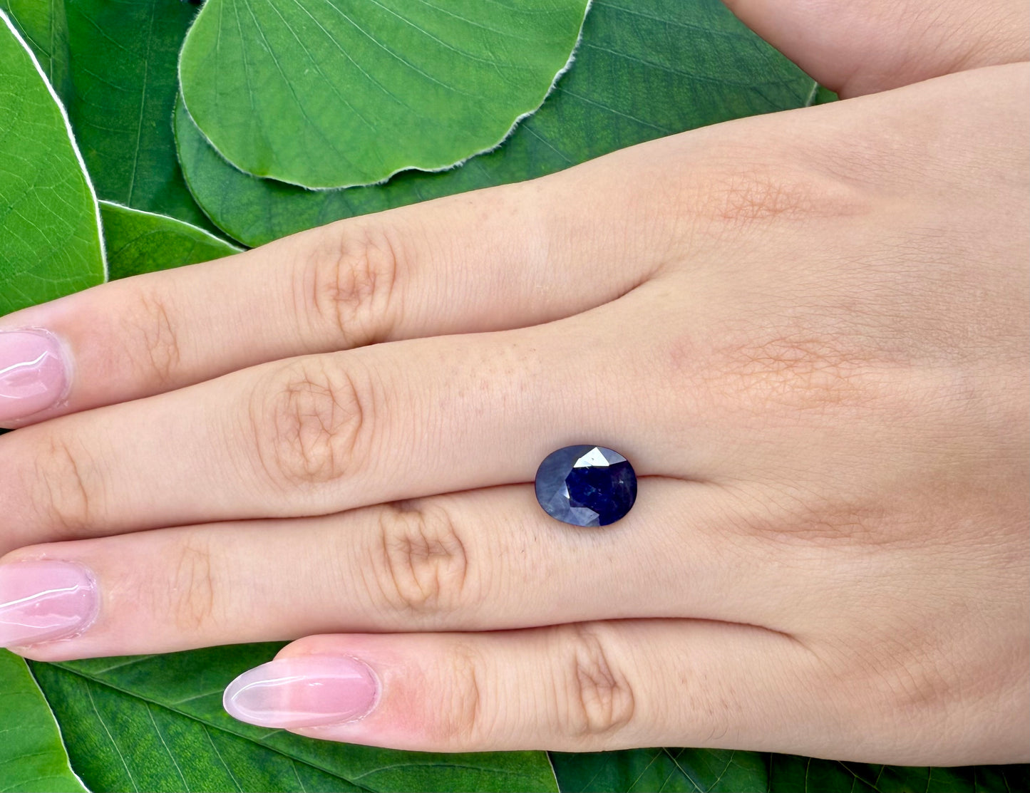 Dark Blue Sapphire Oval 3.8 Ct